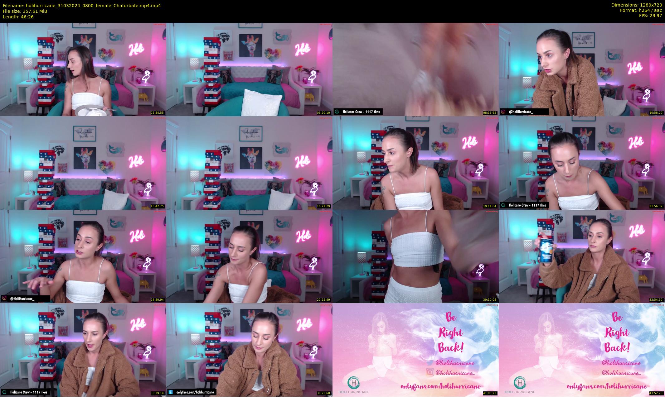 holihurricane — 47 minute Chaturbate female cam show recording, 720p, Mar 31, 2024