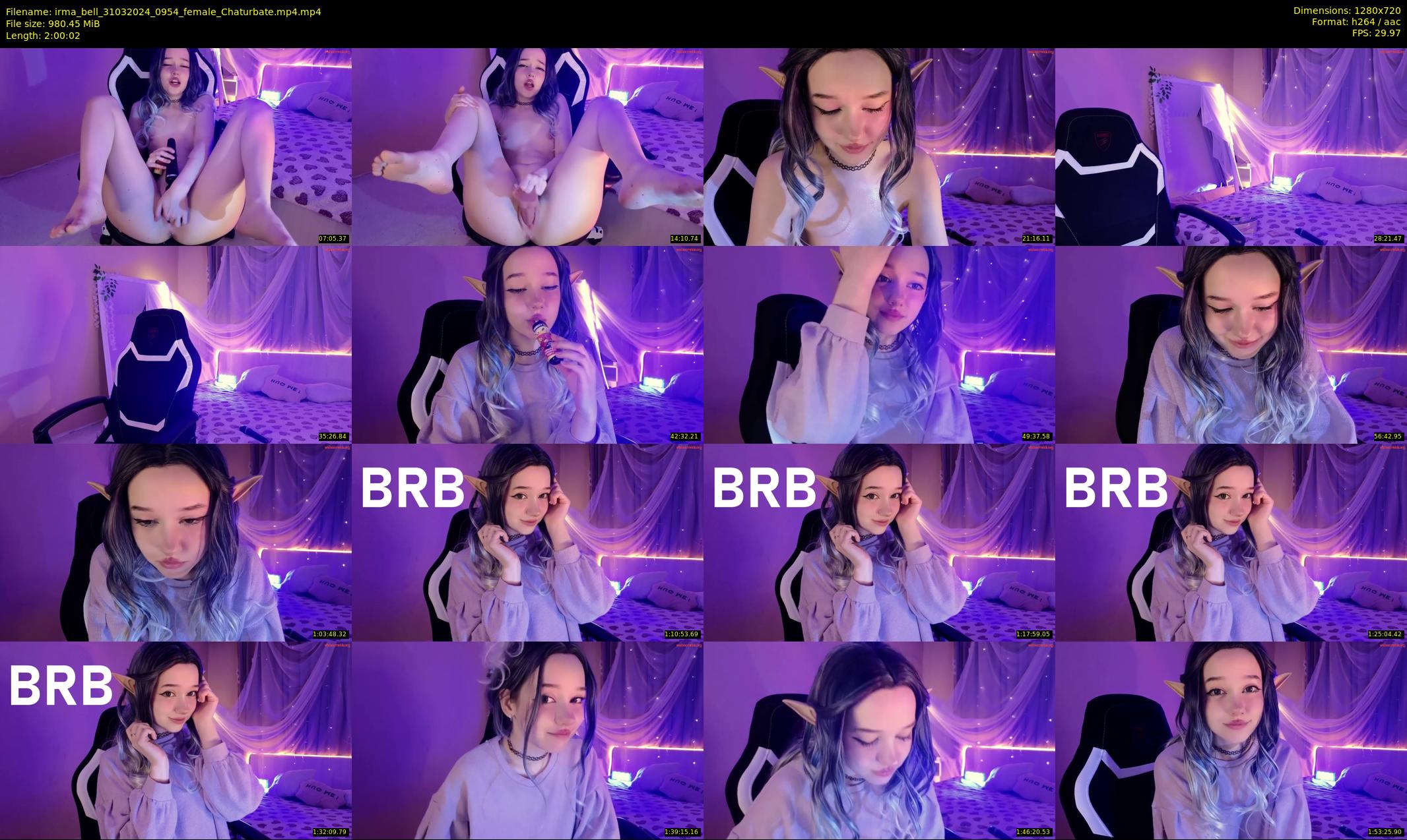 irma_bell — 121 minute Chaturbate female cam show recording, 720p, Mar 31, 2024