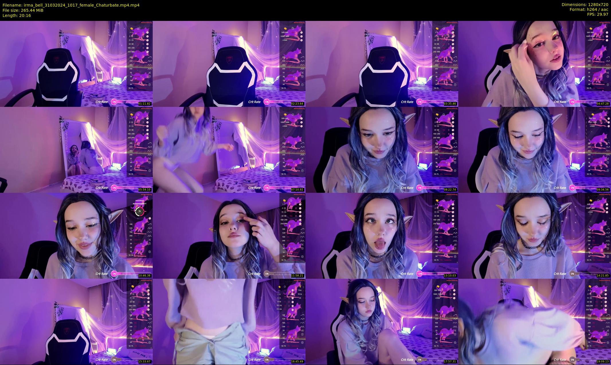 irma_bell — 21 minute Chaturbate female cam show recording, 720p, Mar 31, 2024