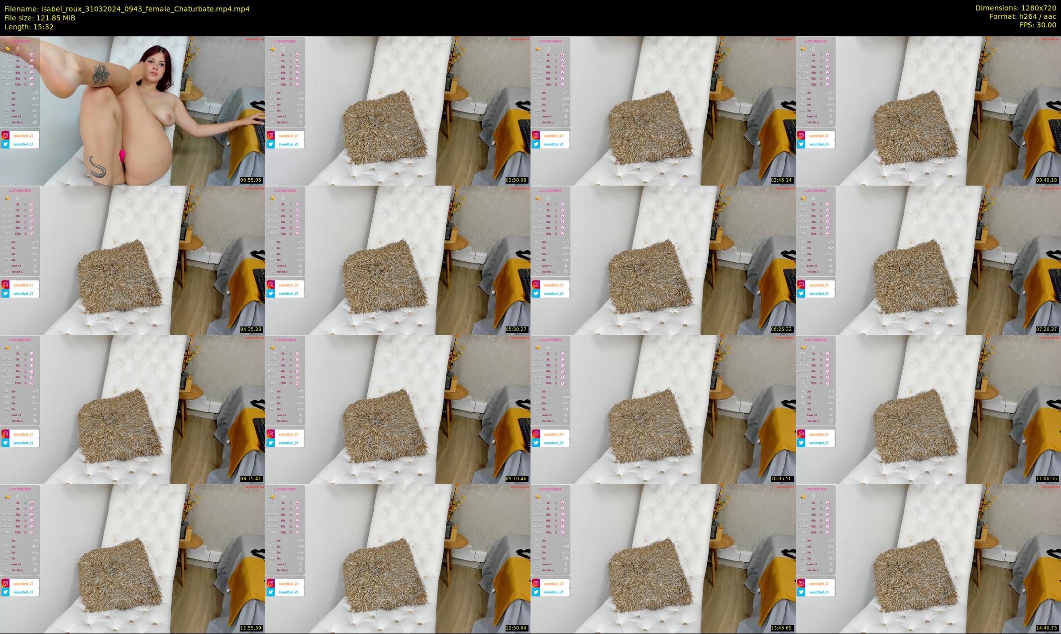 isabel_roux — 16 minute Chaturbate female cam show recording, 720p, Mar 31, 2024