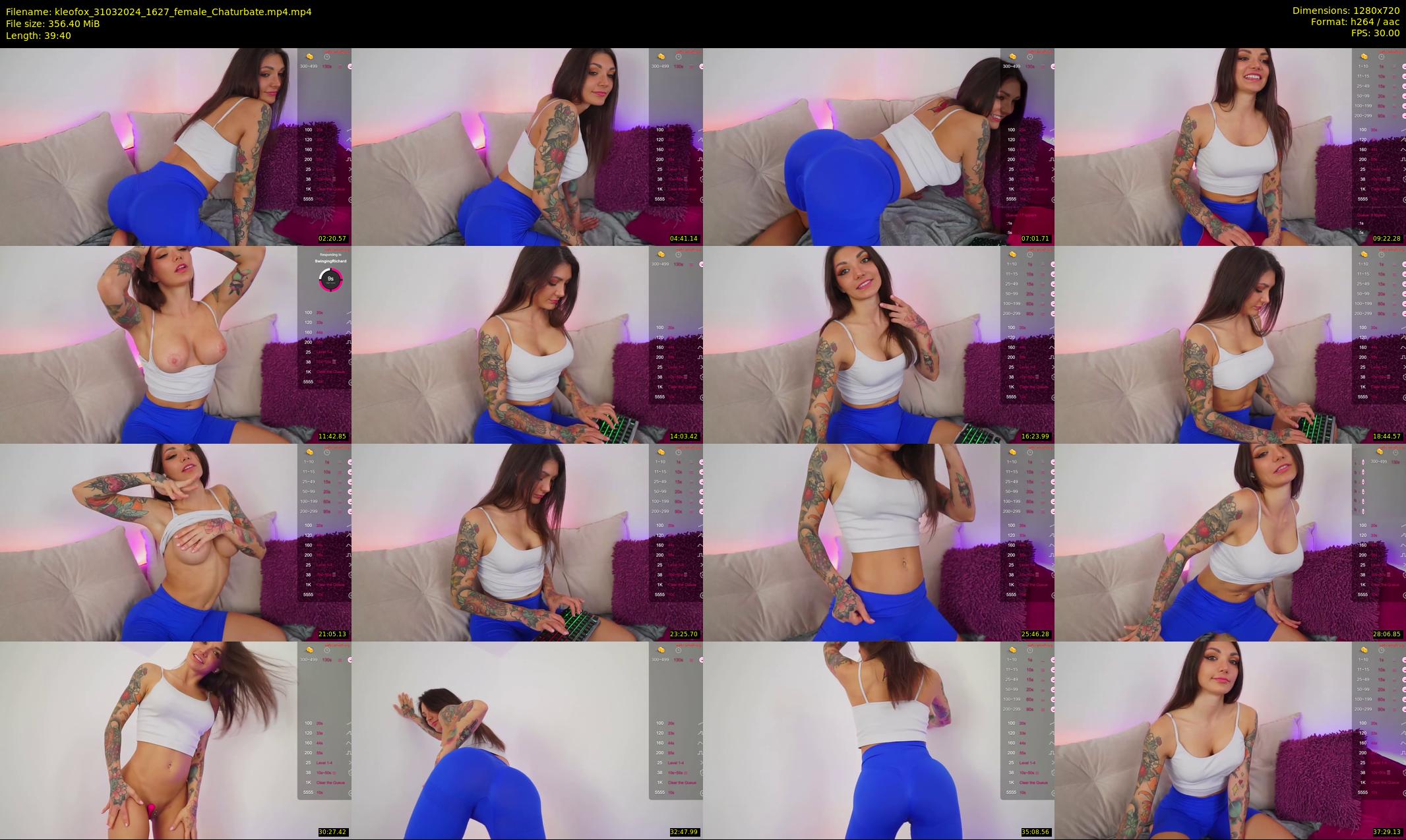 kleofox — 40 minute Chaturbate female cam show recording, 720p, Mar 31, 2024
