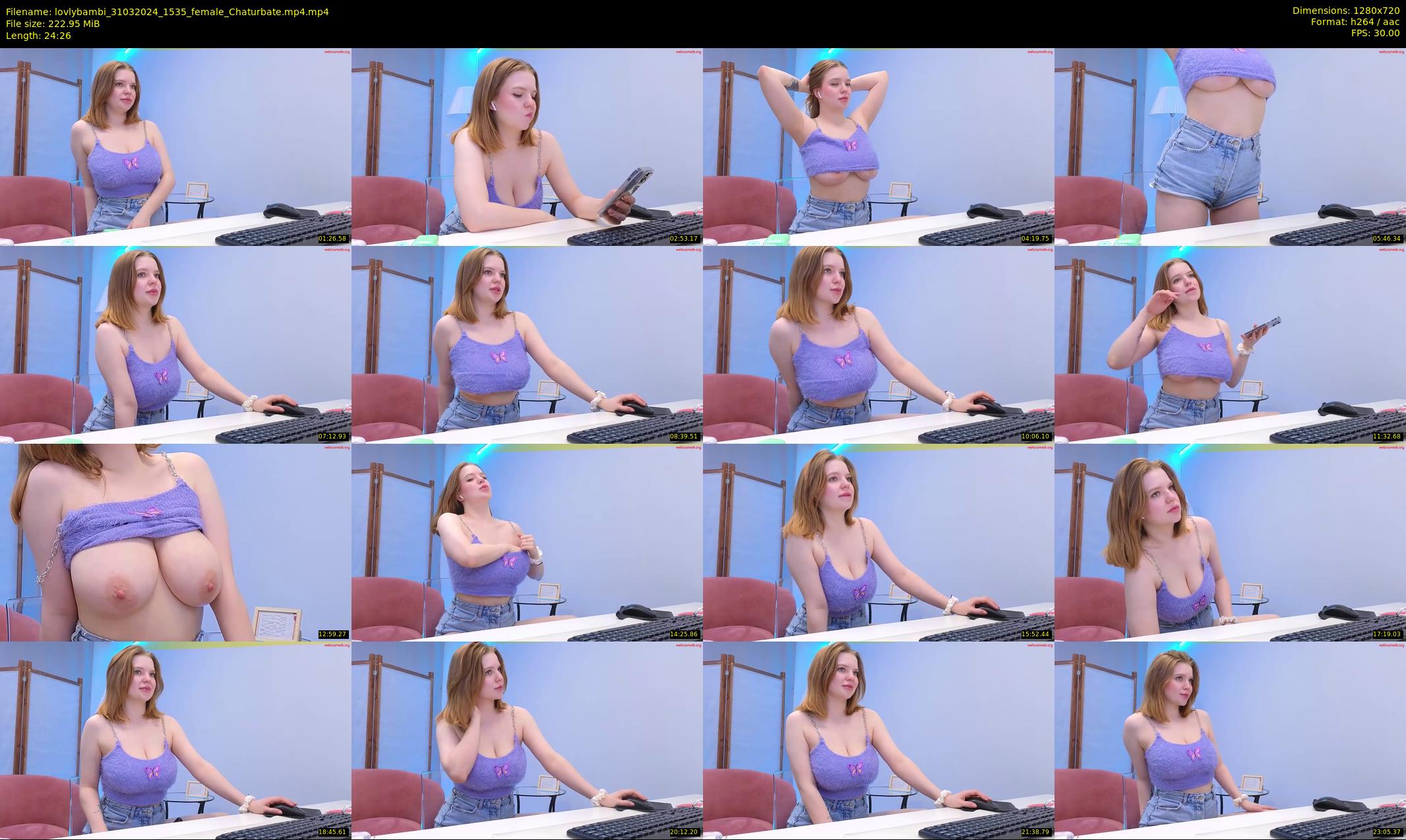 lovlybambi — 25 minute Chaturbate female cam show recording, 720p, Mar 31, 2024