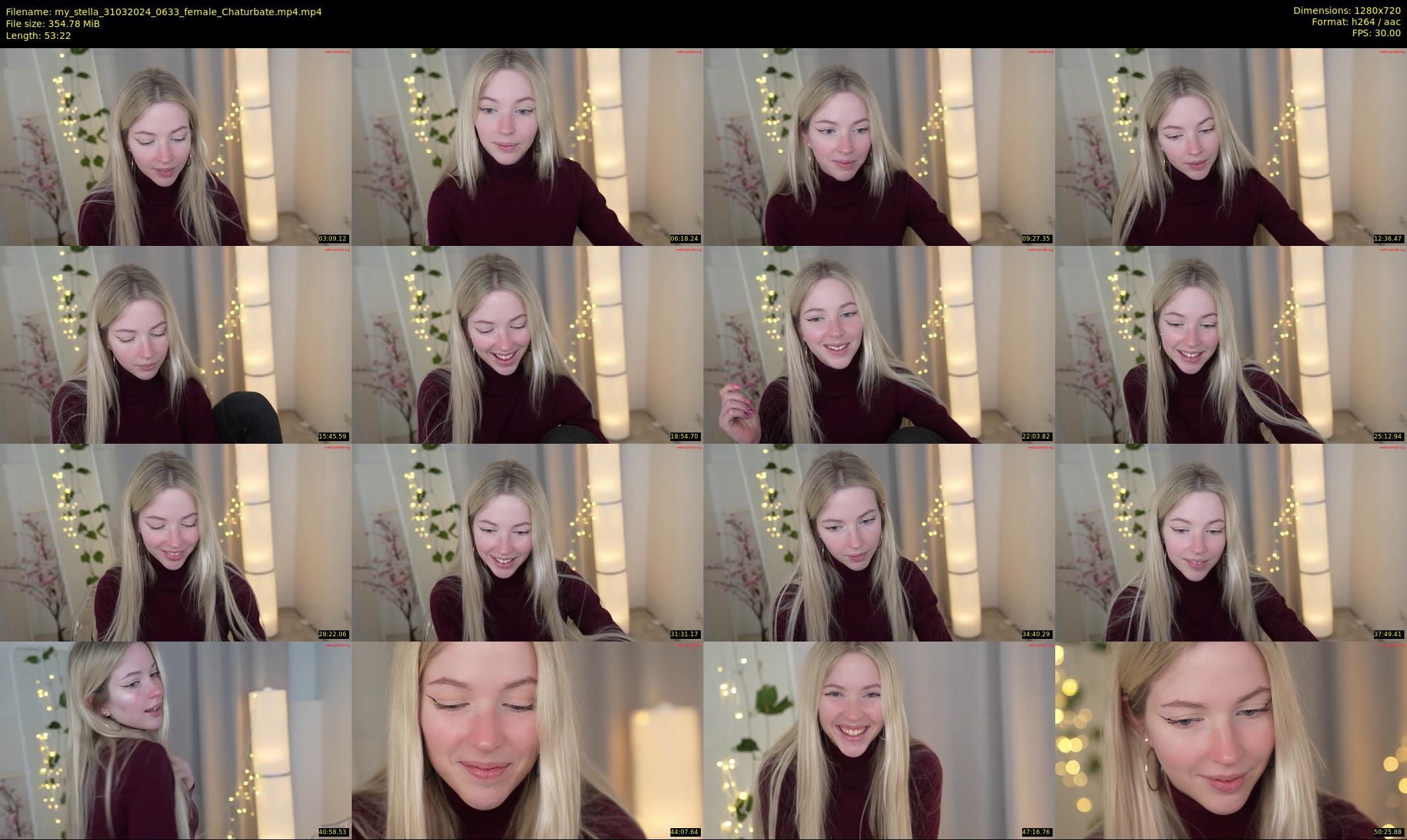 my_stella — 54 minute Chaturbate female cam show recording, 720p, Mar 31, 2024