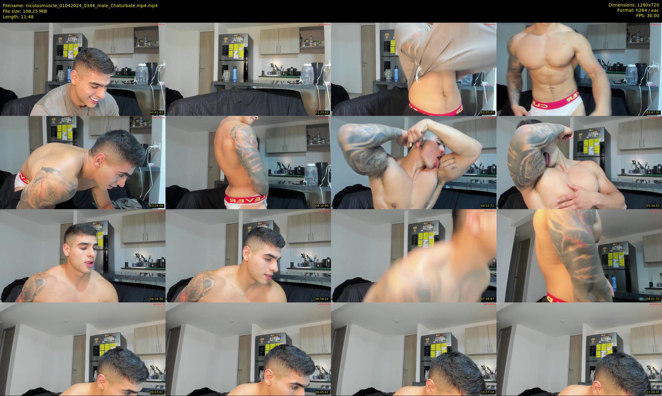 nicolasmuscle — 12 minute Chaturbate male cam show recording, 720p, Apr 1, 2024