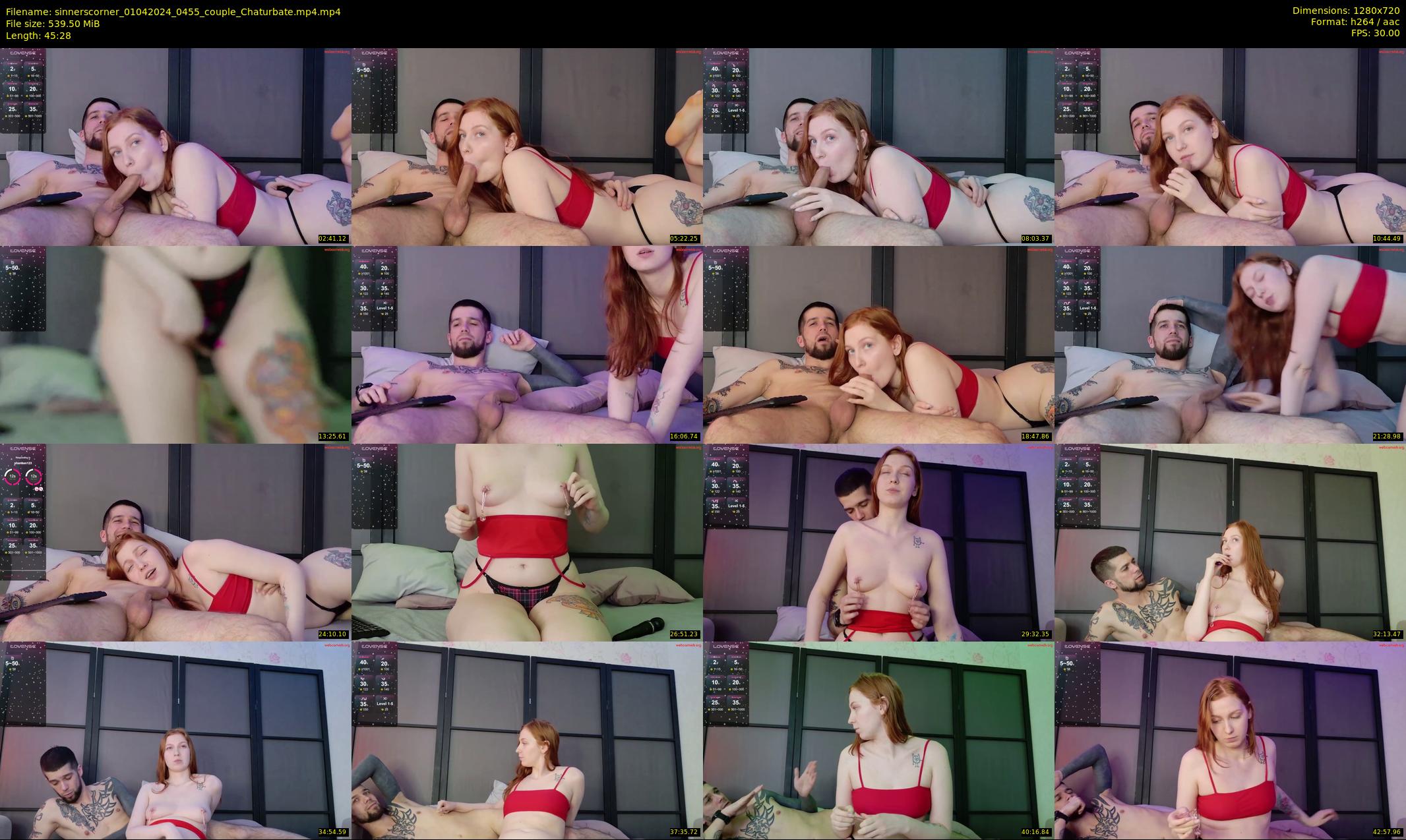sinnerscorner — 46 minute Chaturbate couple cam show recording, 720p, Apr 1, 2024