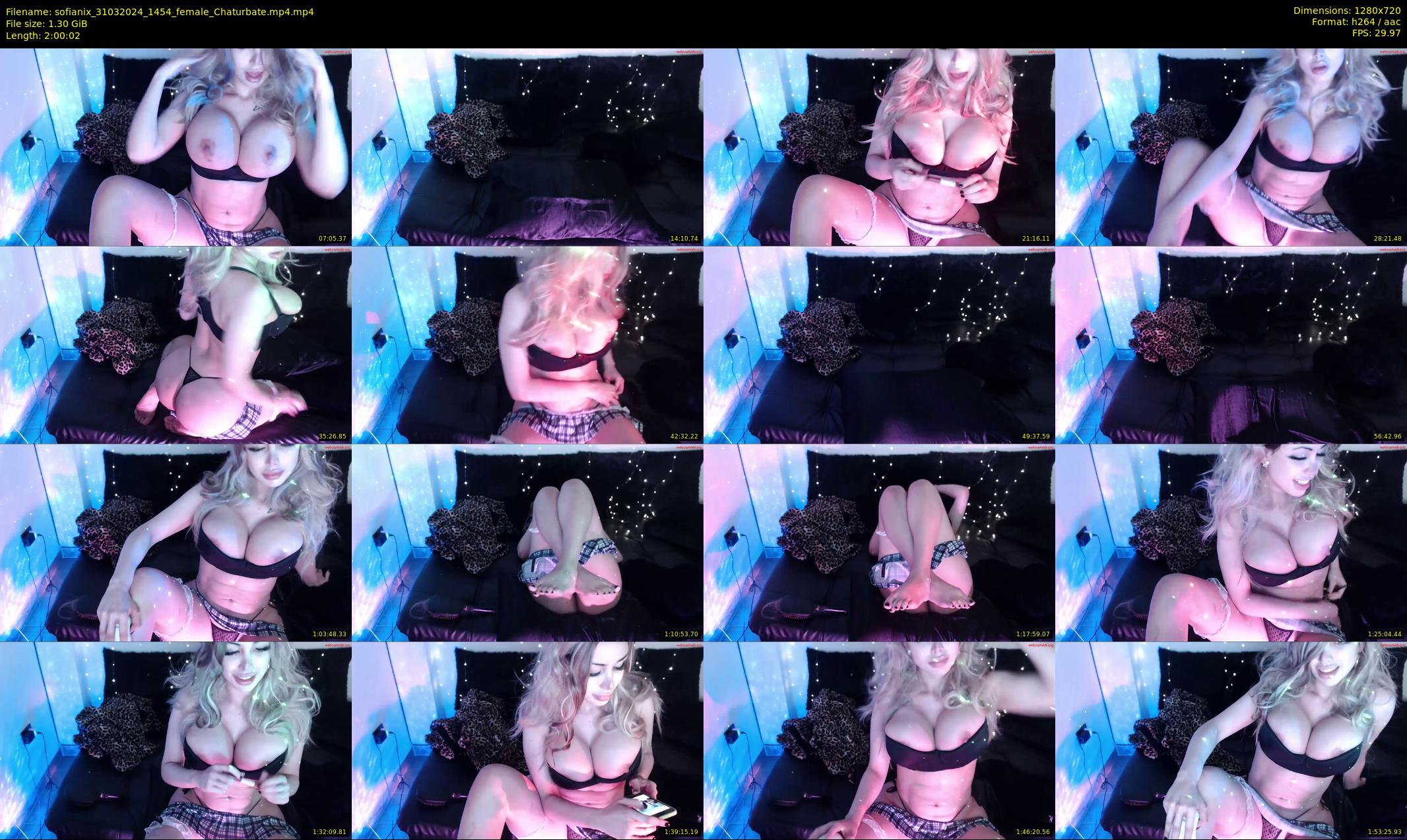 sofianix — 121 minute Chaturbate female cam show recording, 720p, Mar 31, 2024