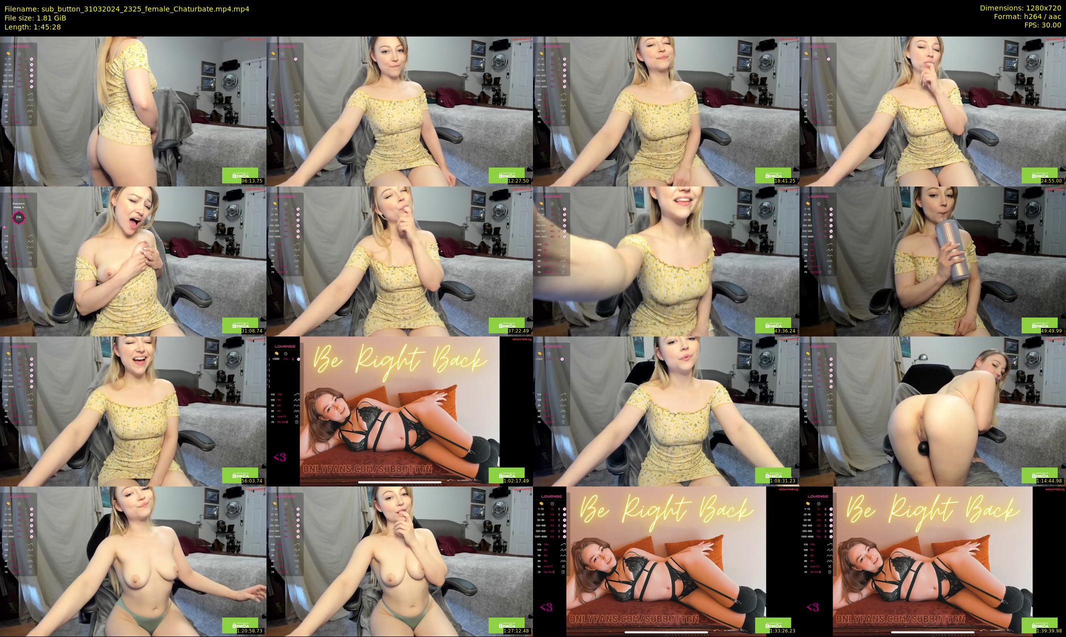 sub_button — 106 minute Chaturbate female cam show recording, 720p, Mar 31, 2024