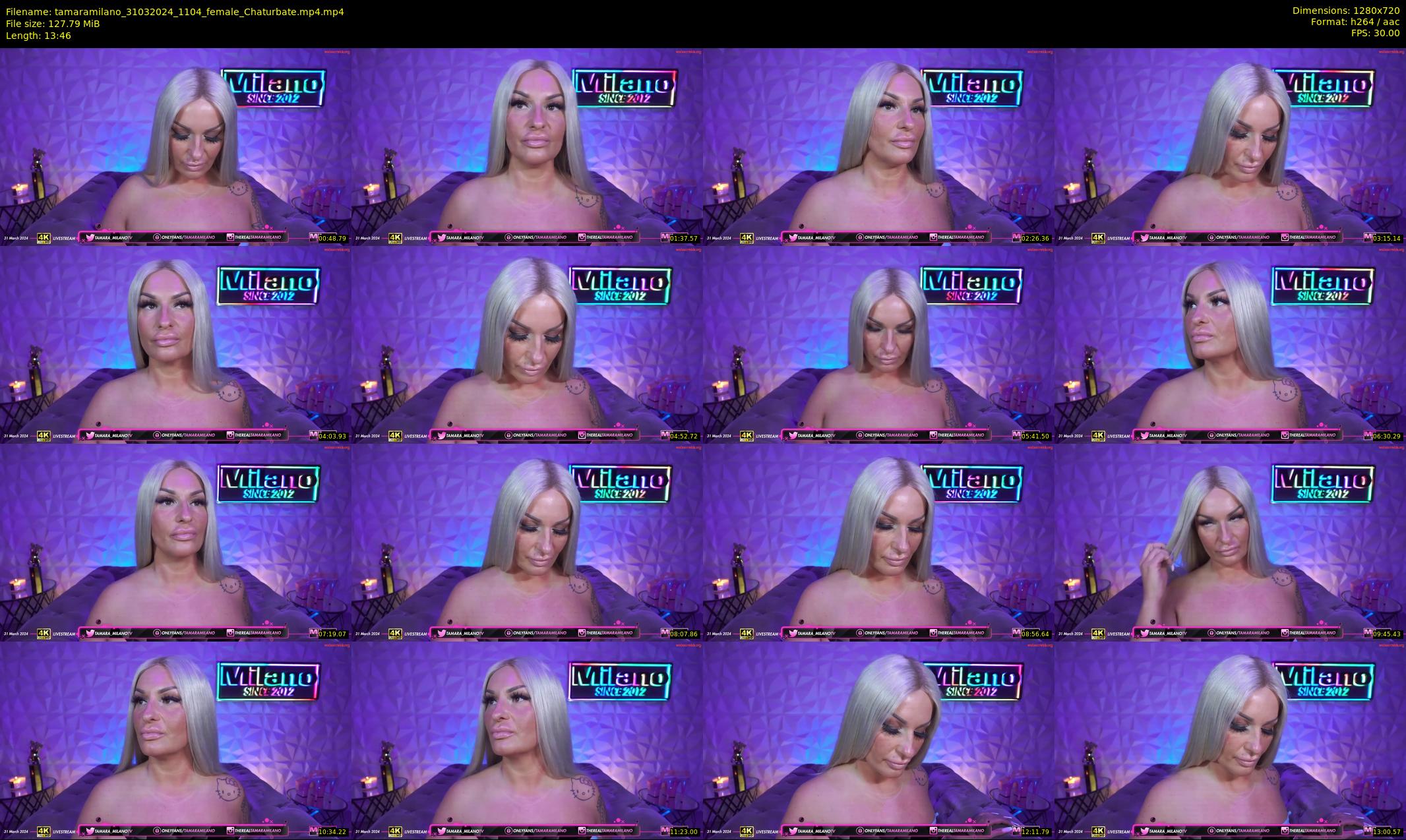 tamaramilano — 14 minute Chaturbate female cam show recording, 720p, Mar 31, 2024