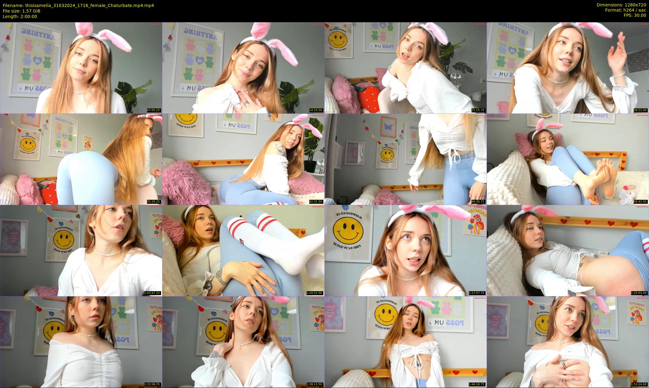 thisisamelia — 120 minute Chaturbate female cam show recording, 720p, Mar 31, 2024