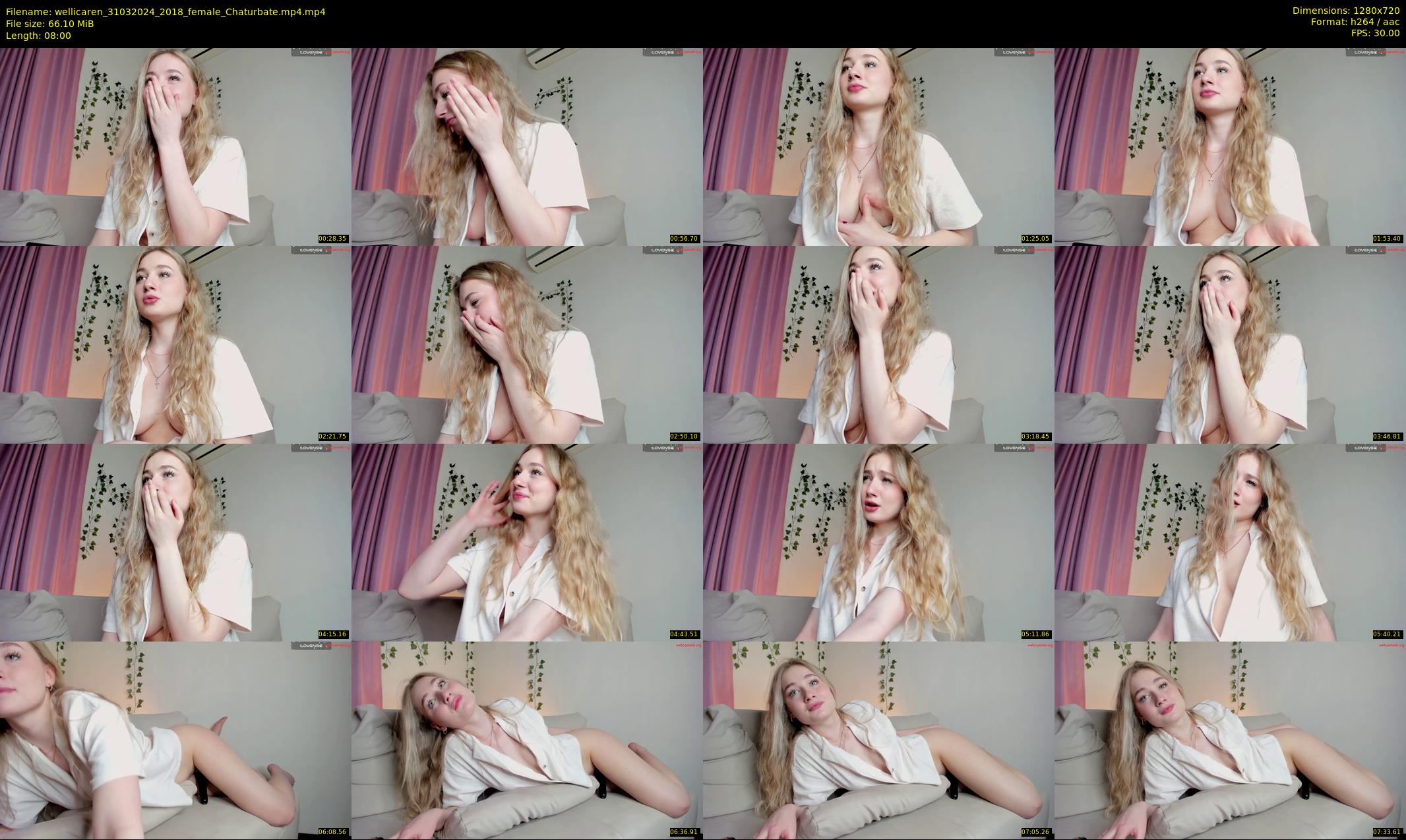 wellicaren — 8 minute Chaturbate female cam show recording, 720p, Mar 31, 2024