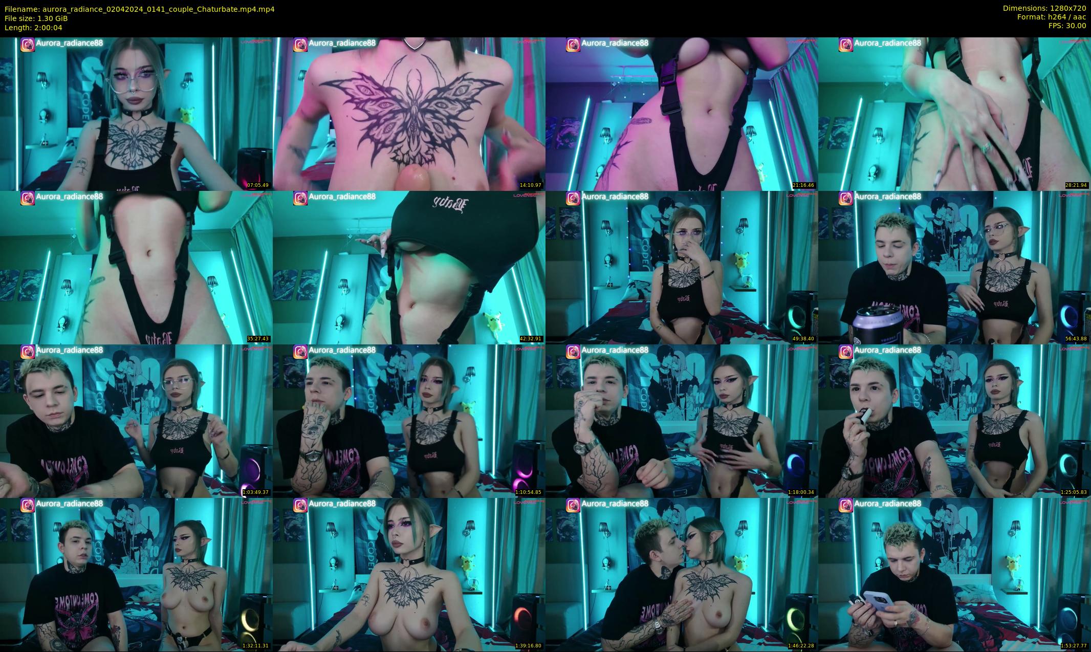 aurora_radiance — 121 minute Chaturbate couple cam show recording, 720p, Apr 2, 2024