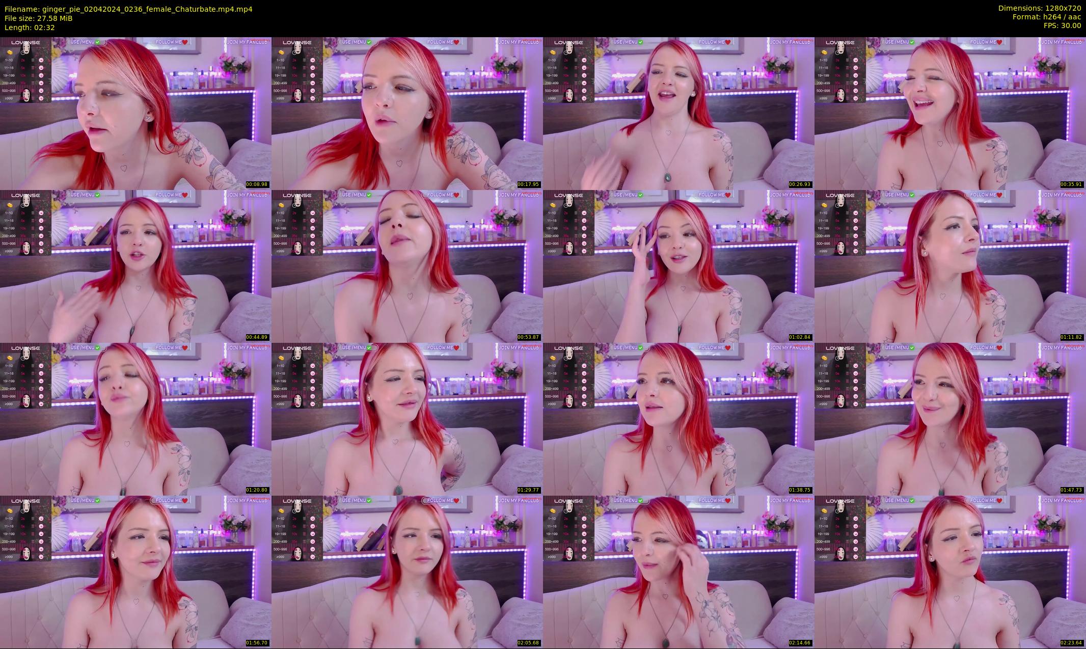 ginger_pie — 3 minute Chaturbate female cam show recording, 720p, Apr 2, 2024