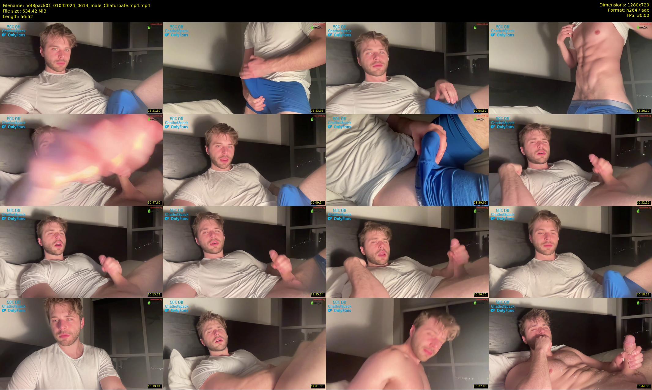 hot8pack01 — 57 minute Chaturbate male cam show recording, 720p, Apr 1, 2024