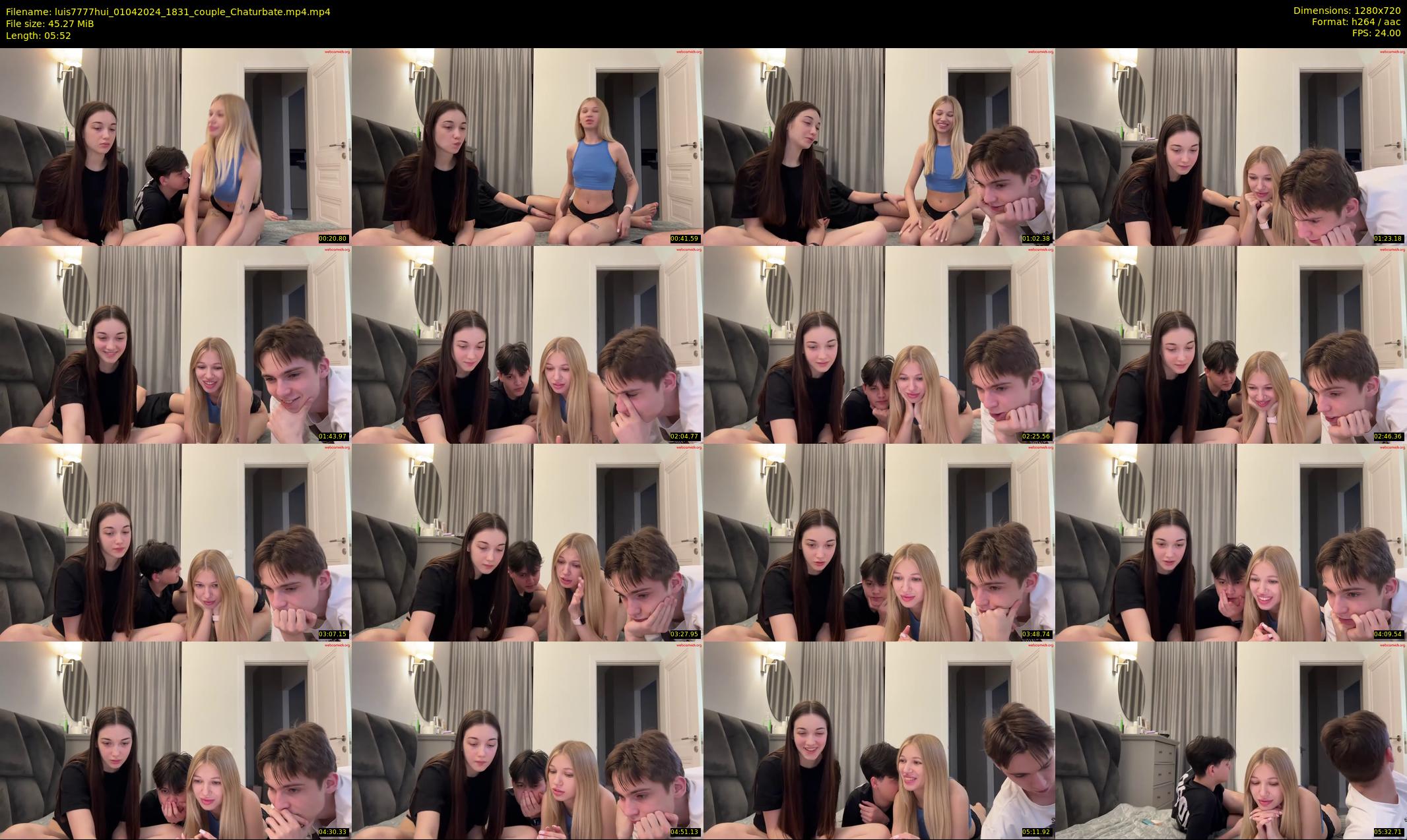 luis7777hui — 6 minute Chaturbate couple cam show recording, 720p, Apr 1, 2024