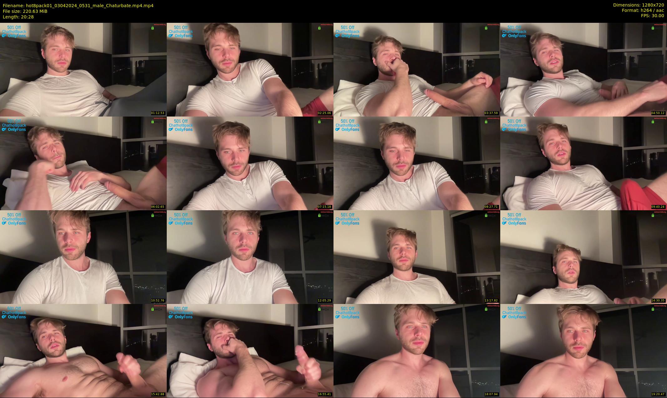hot8pack01 — 21 minute Chaturbate male cam show recording, 720p, Apr 3, 2024