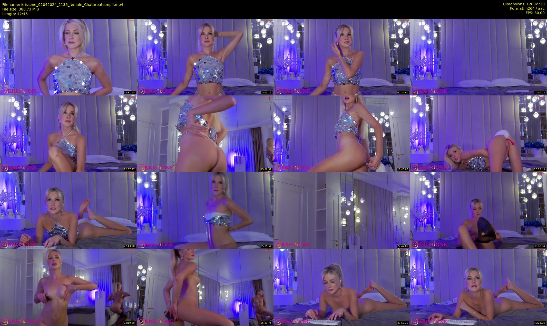 krissone — 43 minute Chaturbate female cam show recording, 720p, Apr 2, 2024