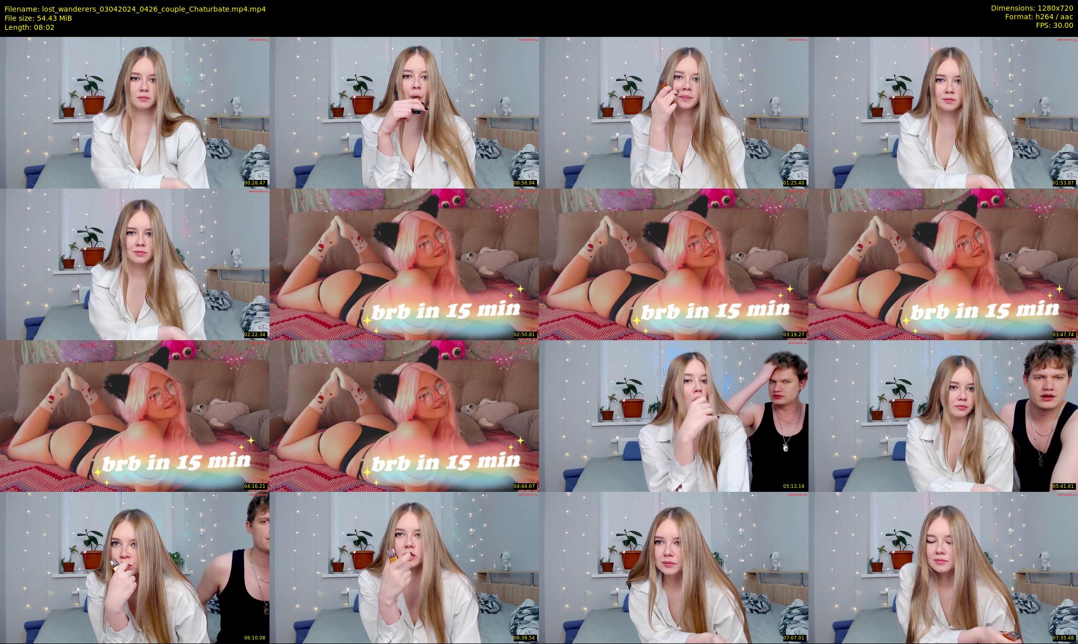 lost_wanderers — 9 minute Chaturbate couple cam show recording, 720p, Apr 3, 2024