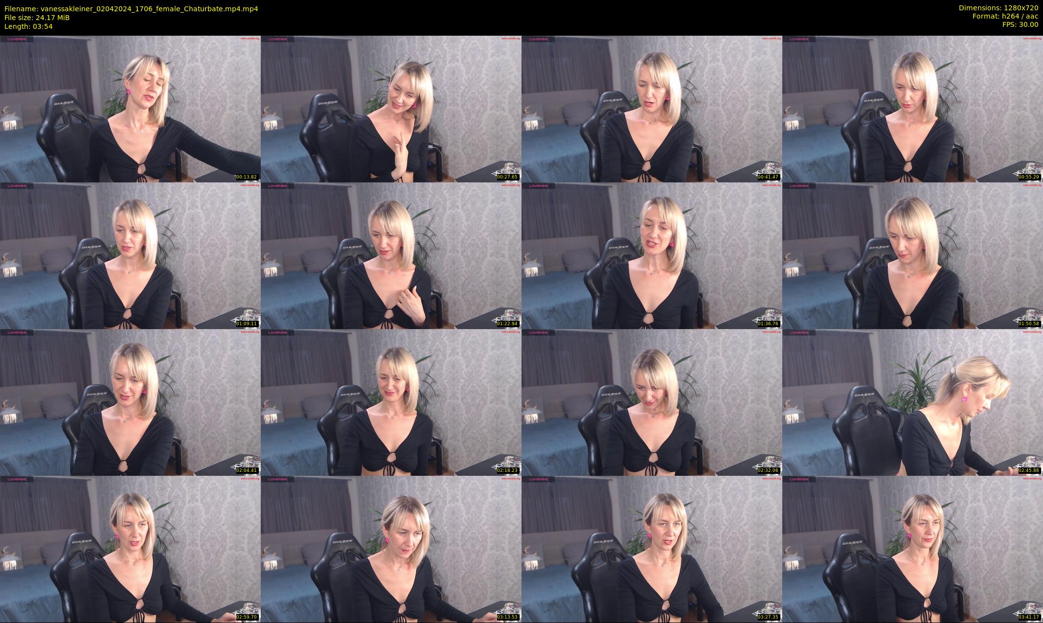 vanessakleiner — 4 minute Chaturbate female cam show recording, 720p, Apr 2, 2024