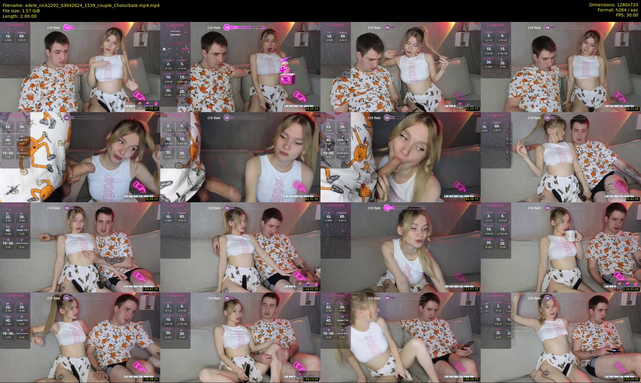 adele_nick2202 — 120 minute Chaturbate couple cam show recording, 720p, Apr 3, 2024