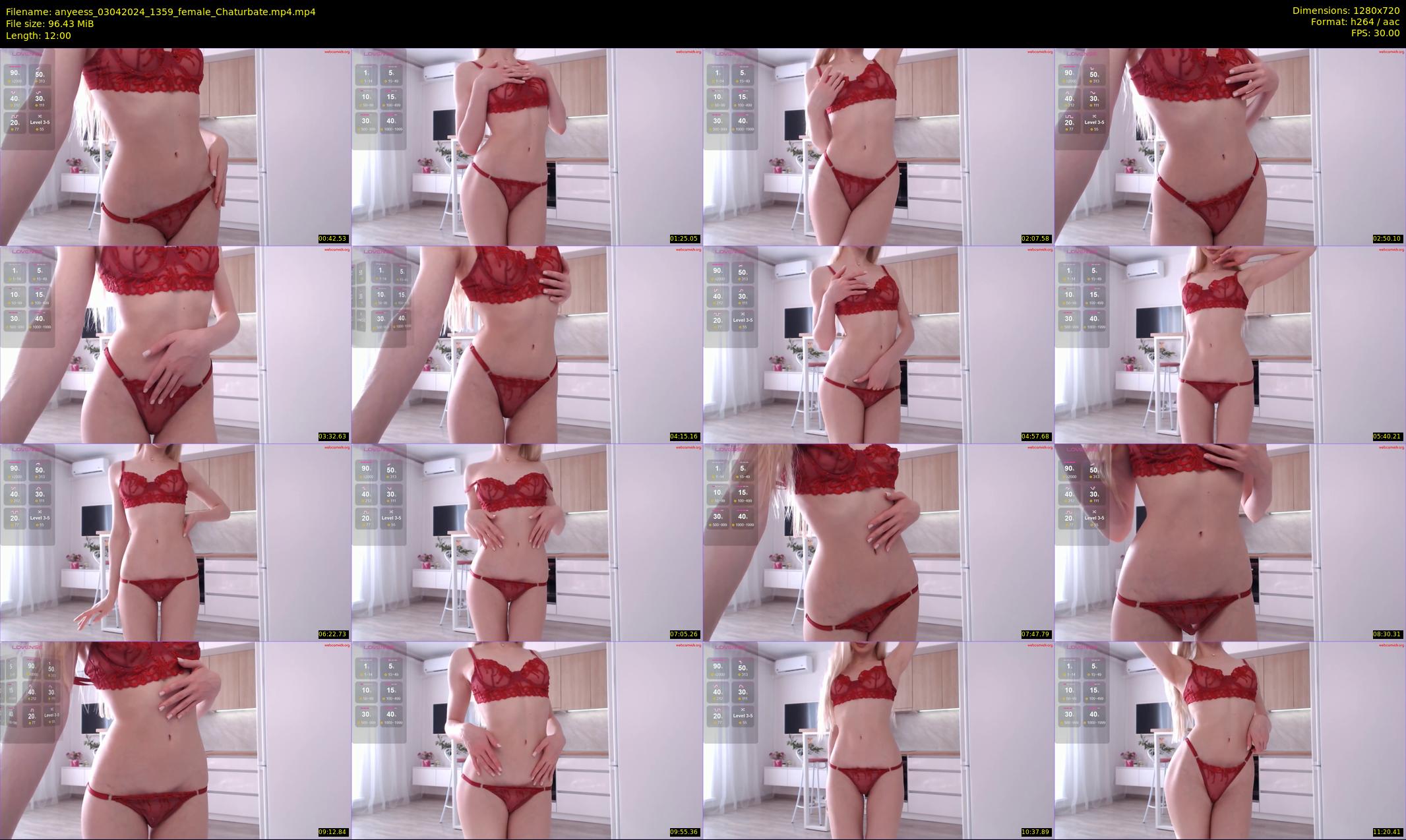 anyeess — 12 minute Chaturbate female cam show recording, 720p, Apr 3, 2024