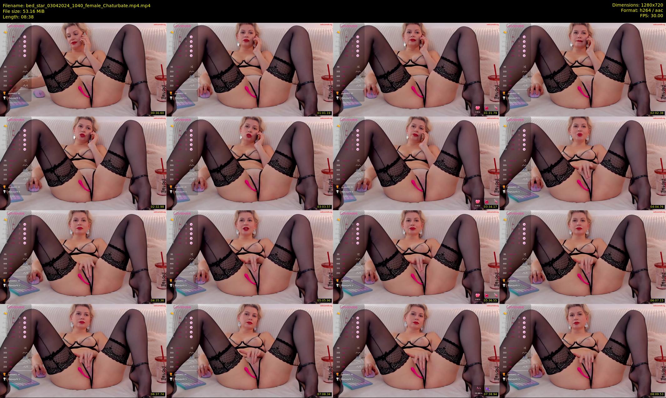 bed_star — 9 minute Chaturbate female cam show recording, 720p, Apr 3, 2024