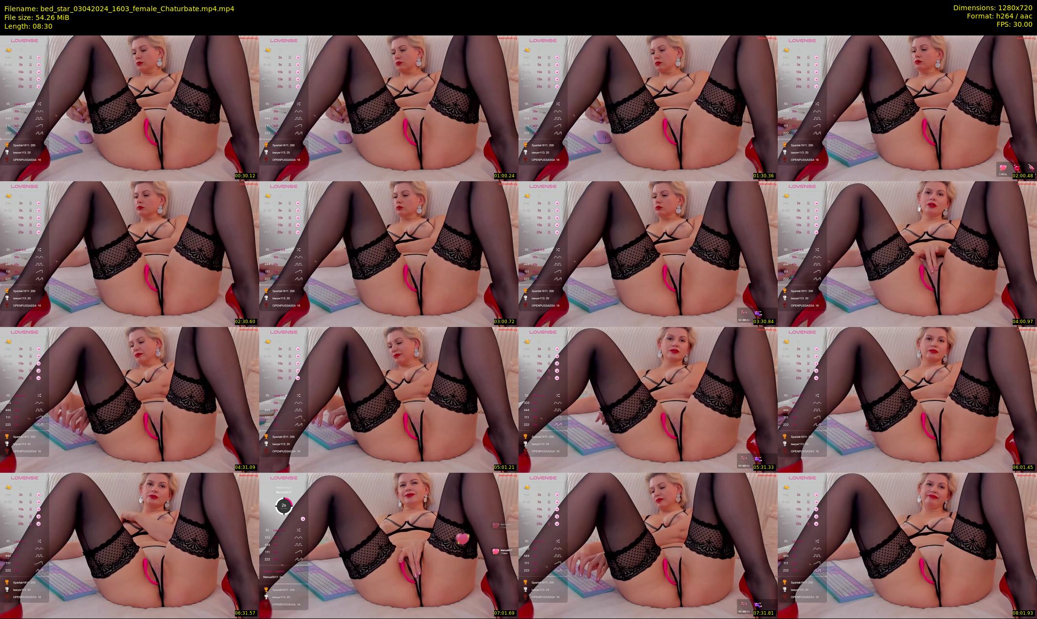 bed_star — 9 minute Chaturbate female cam show recording, 720p, Apr 3, 2024