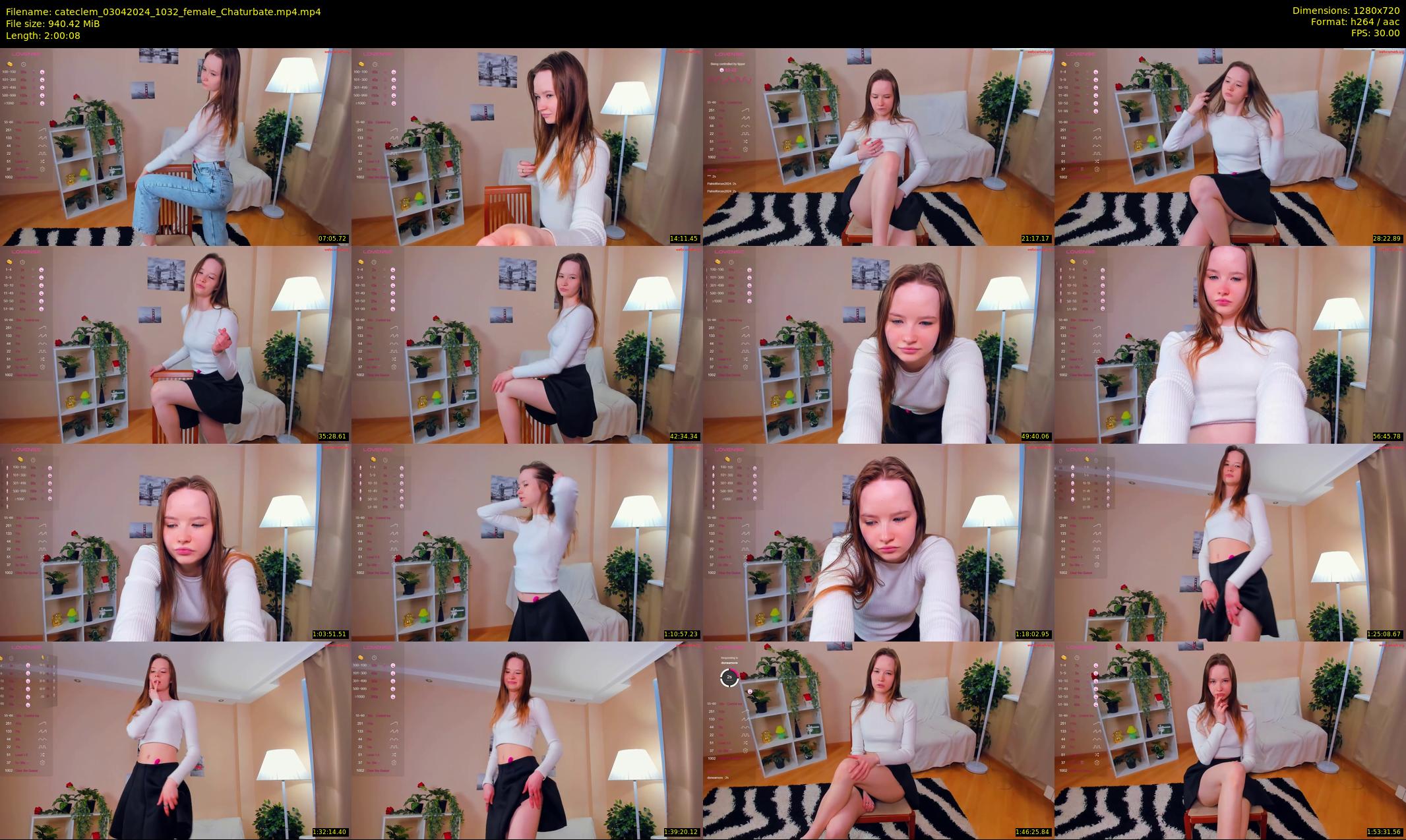 cateclem — 121 minute Chaturbate female cam show recording, 720p, Apr 3, 2024