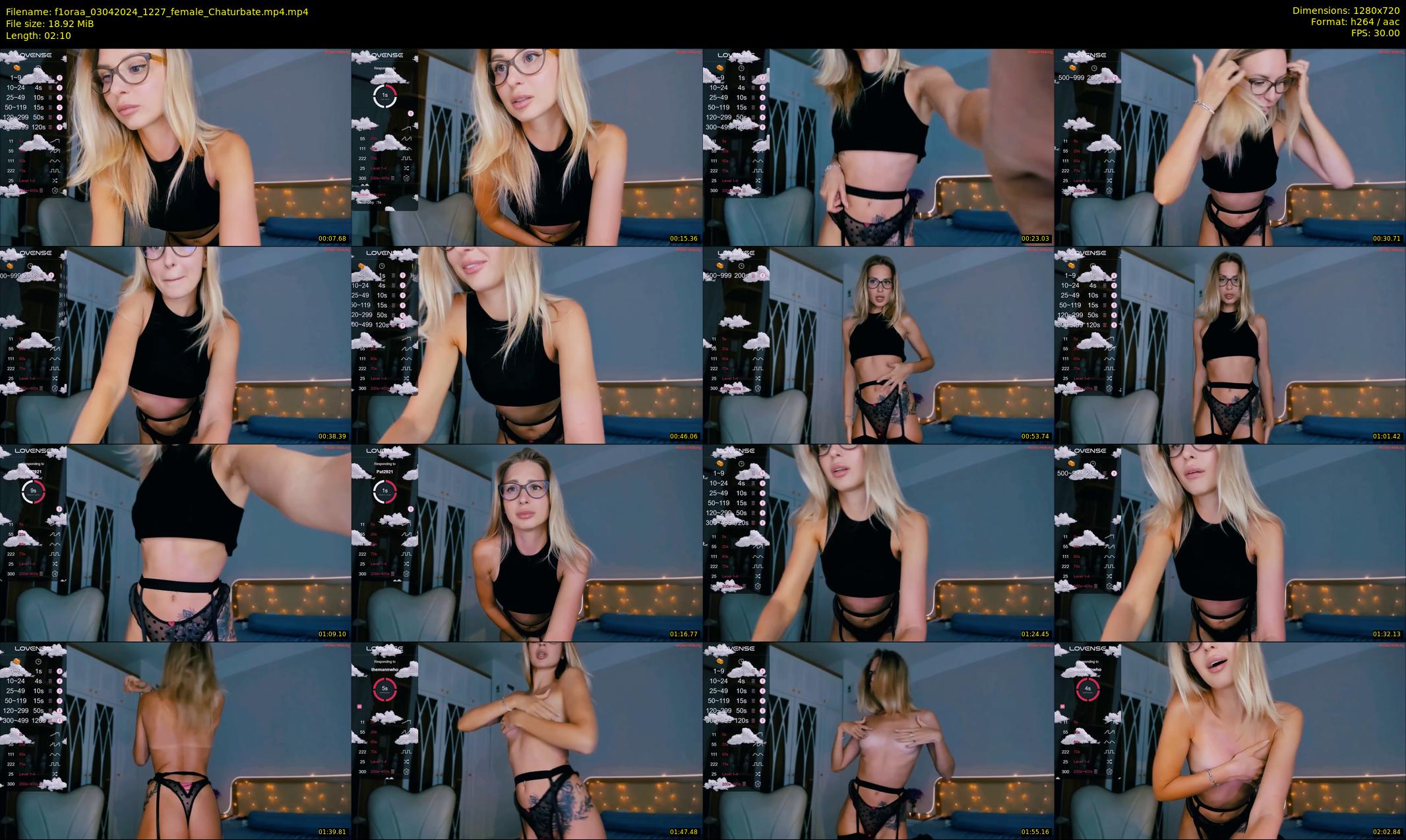 f1oraa — 3 minute Chaturbate female cam show recording, 720p, Apr 3, 2024