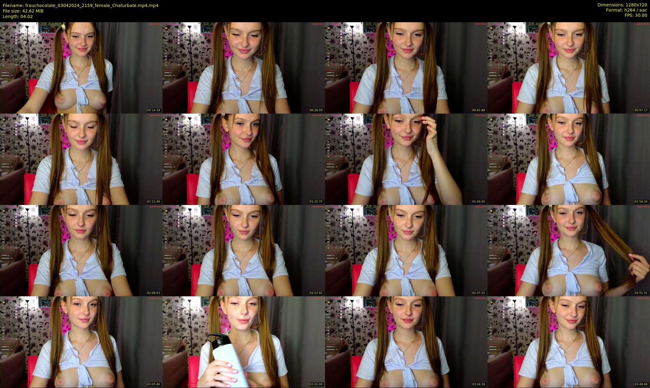frauchocolate — 5 minute Chaturbate female cam show recording, 720p, Apr 3, 2024