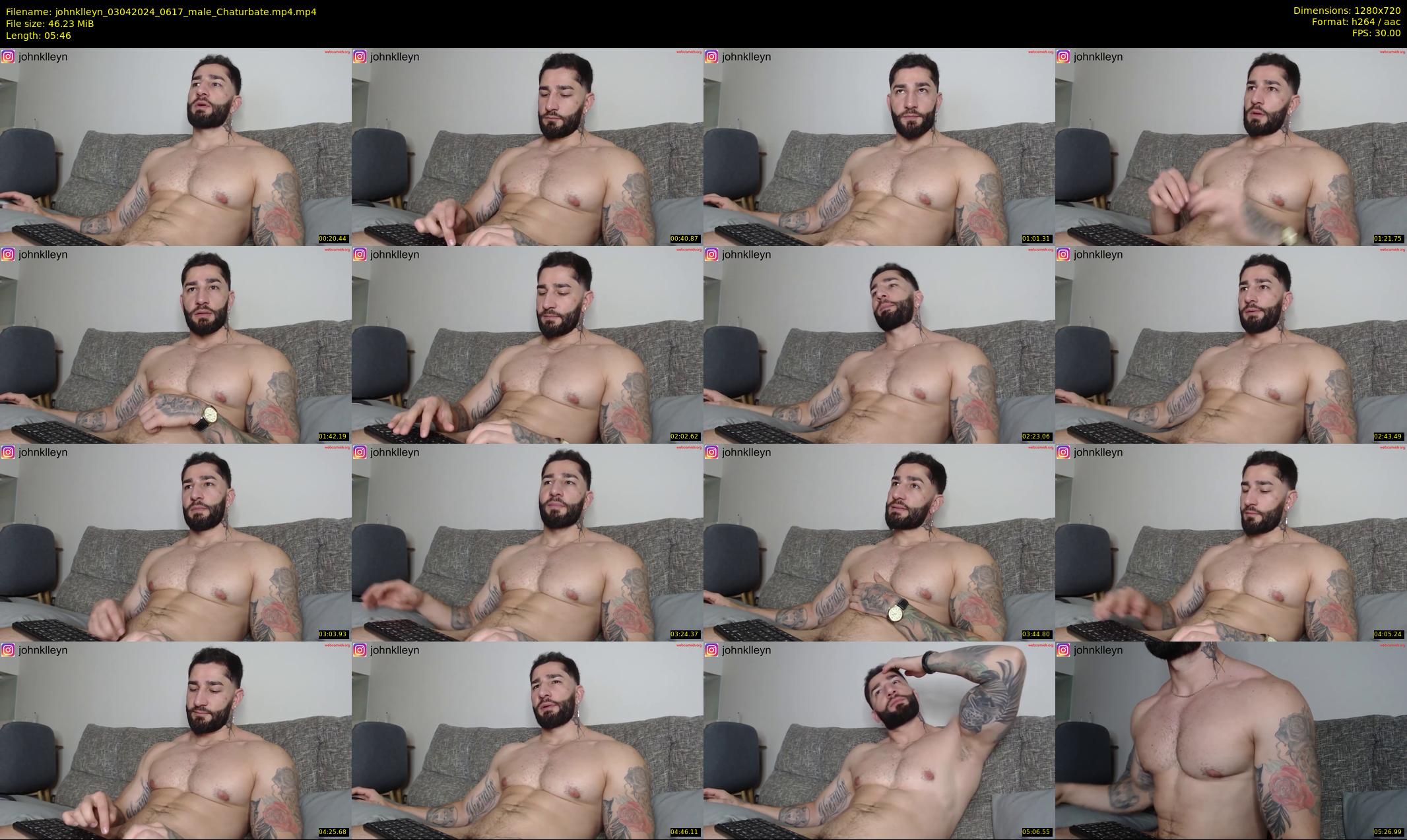 johnklleyn — 6 minute Chaturbate male cam show recording, 720p, Apr 3, 2024