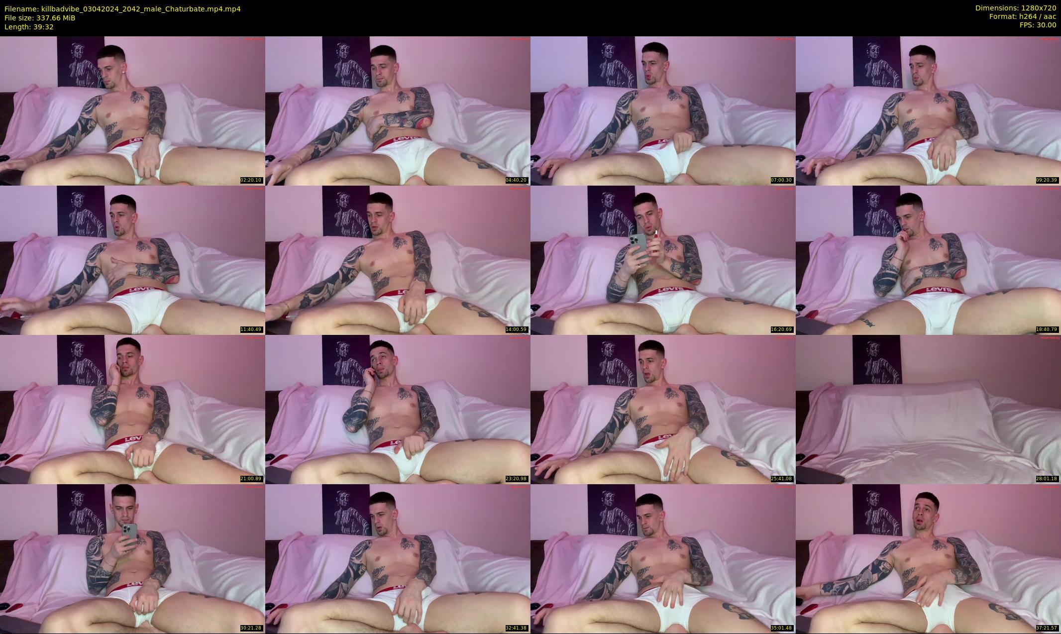 killbadvibe — 40 minute Chaturbate male cam show recording, 720p, Apr 3, 2024