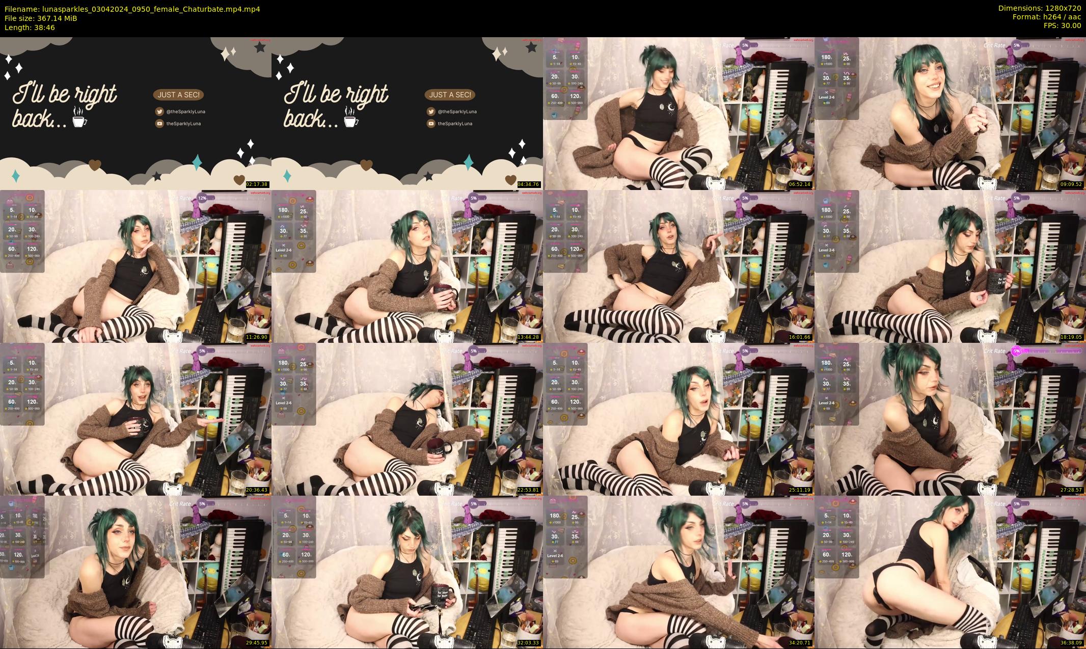 lunasparkles — 39 minute Chaturbate female cam show recording, 720p, Apr 3, 2024