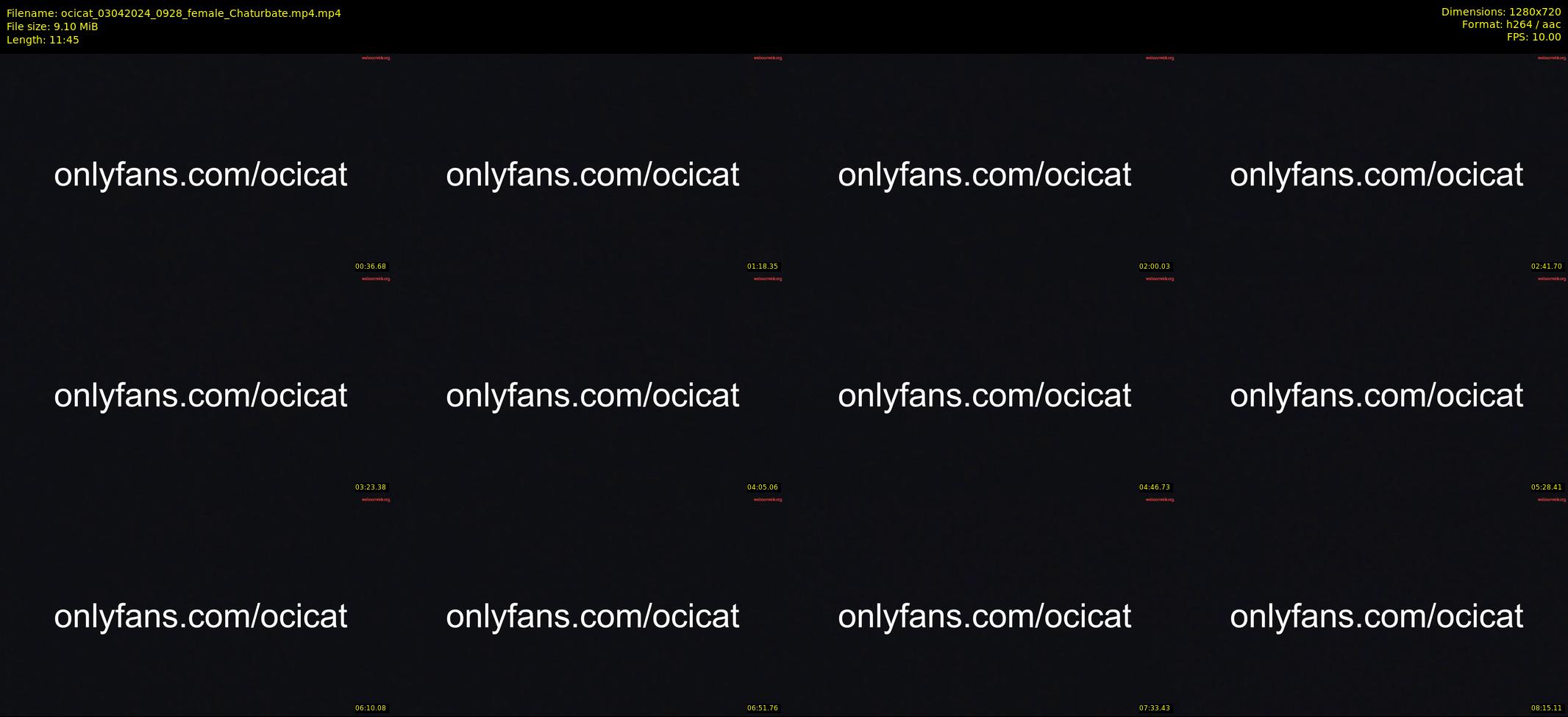 ocicat — 12 minute Chaturbate female cam show recording, 720p, Apr 3, 2024
