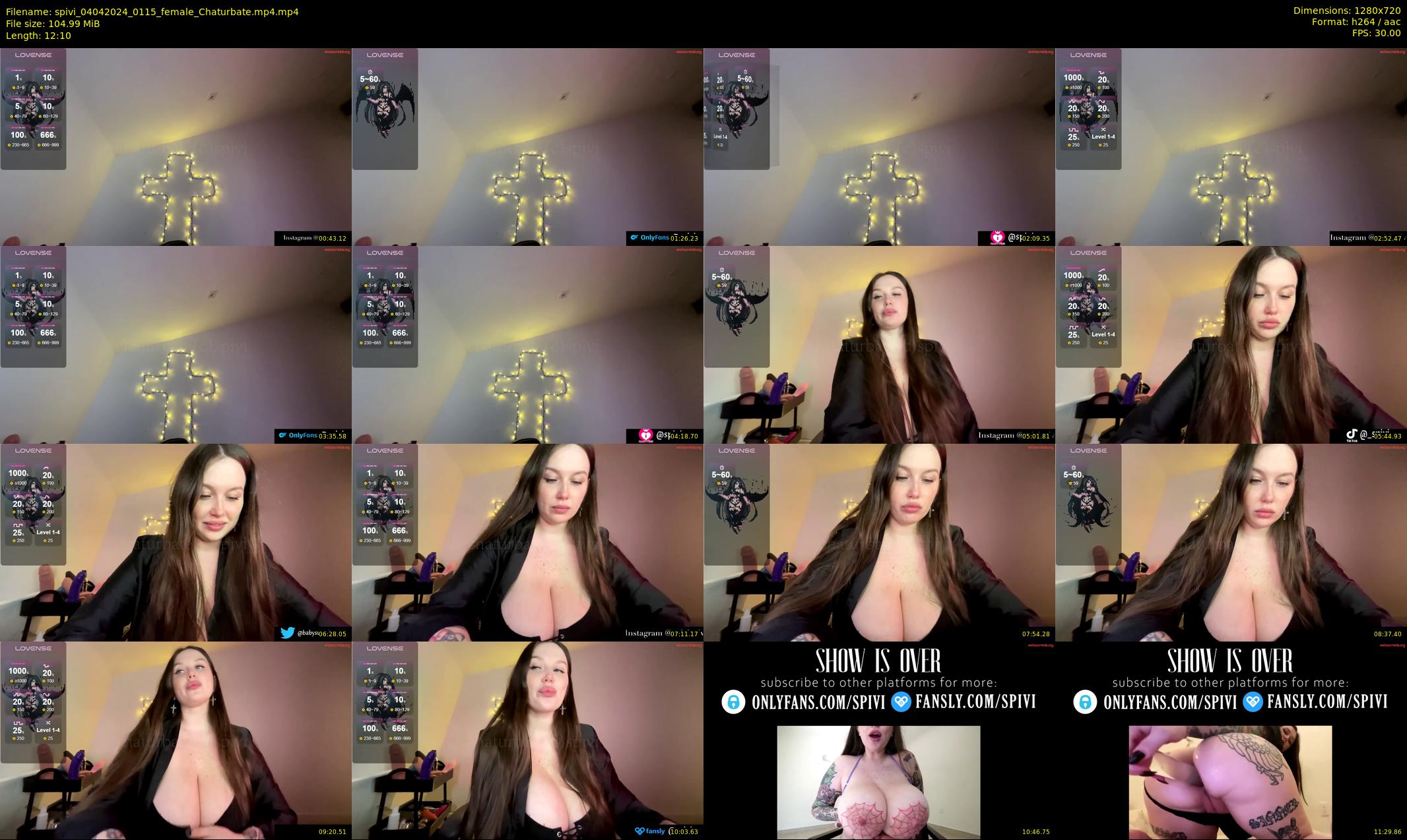 spivi — 13 minute Chaturbate female cam show recording, 720p, Apr 4, 2024
