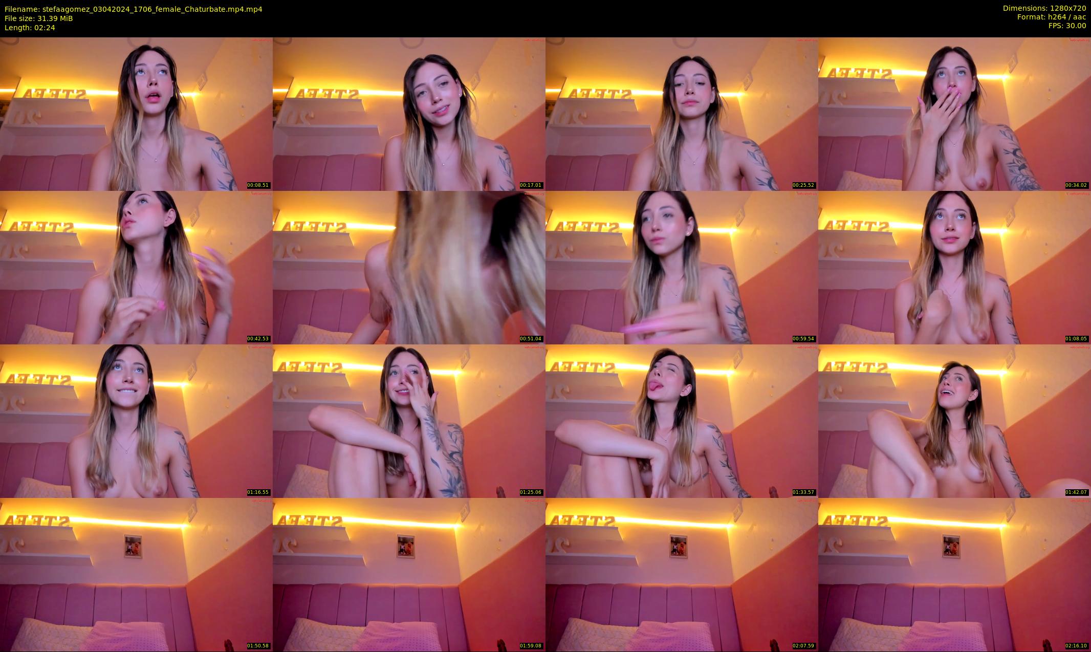 stefaagomez — 3 minute Chaturbate female cam show recording, 720p, Apr 3, 2024