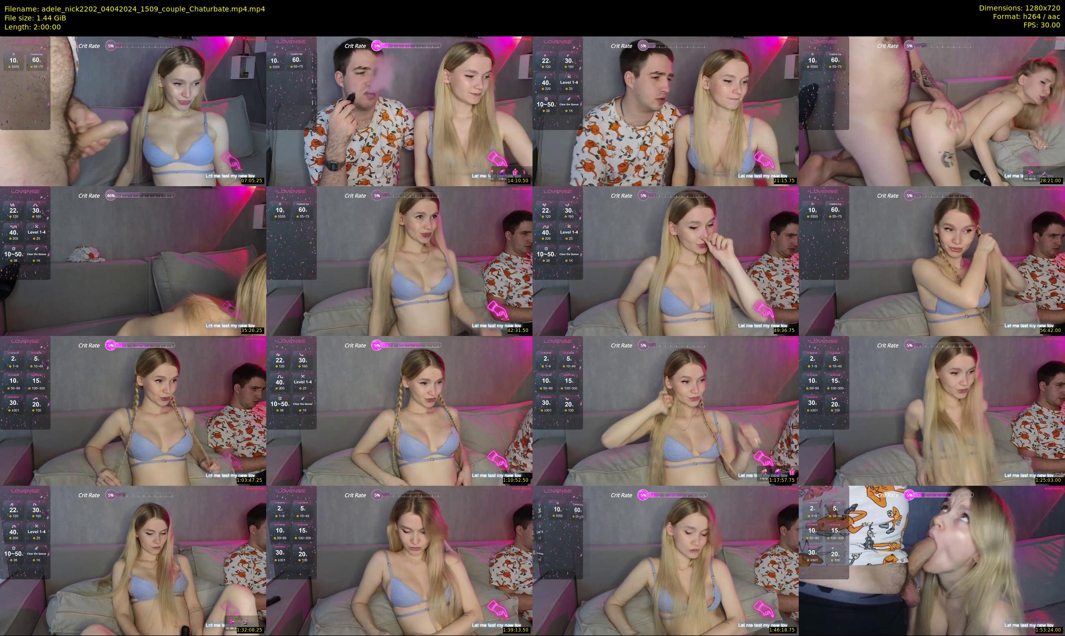 adele_nick2202 — 120 minute Chaturbate couple cam show recording, 720p, Apr 4, 2024