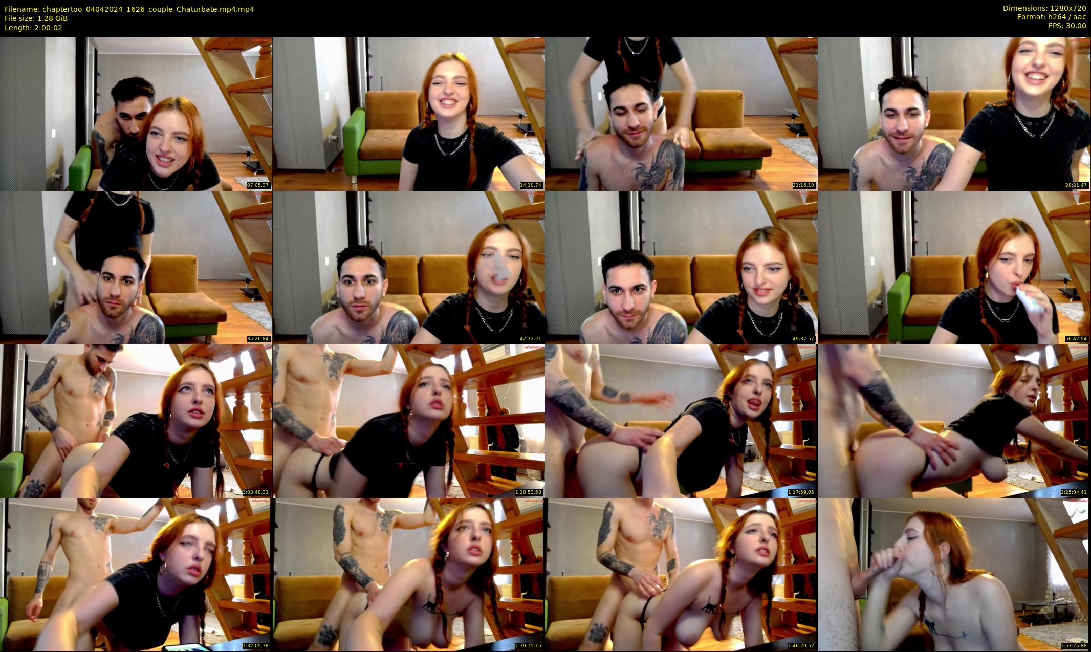chaptertoo — 121 minute Chaturbate couple cam show recording, 720p, Apr 4, 2024