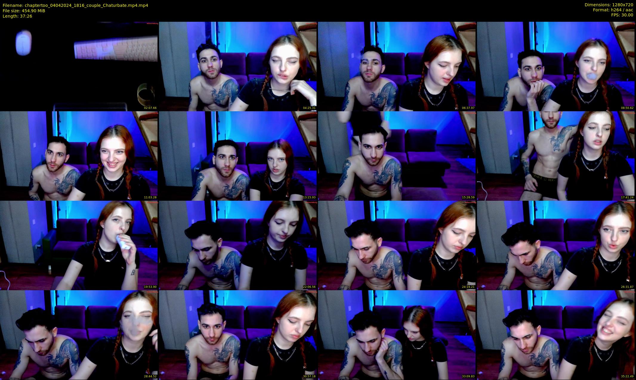chaptertoo — 38 minute Chaturbate couple cam show recording, 720p, Apr 4, 2024