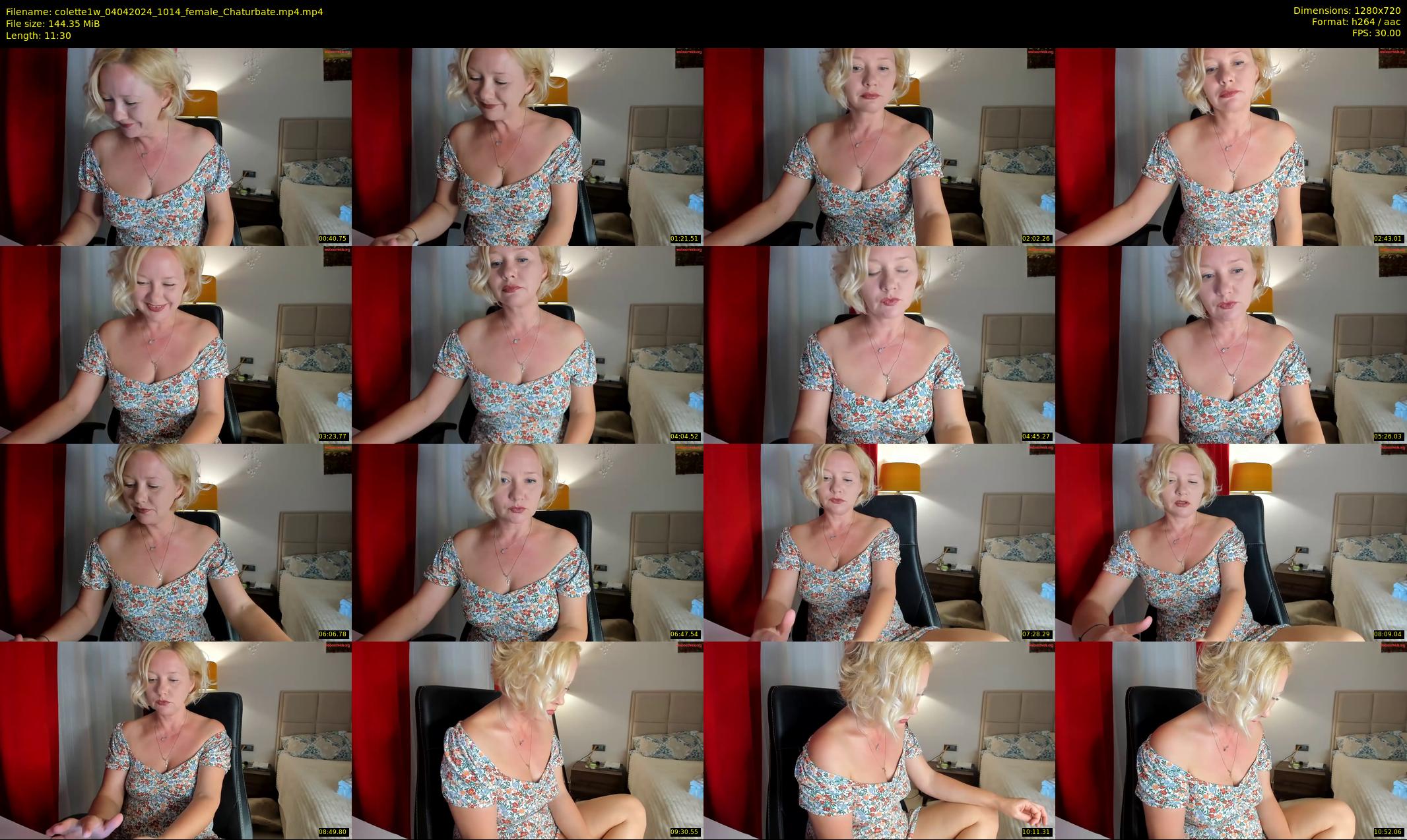 colette1w — 12 minute Chaturbate female cam show recording, 720p, Apr 4, 2024