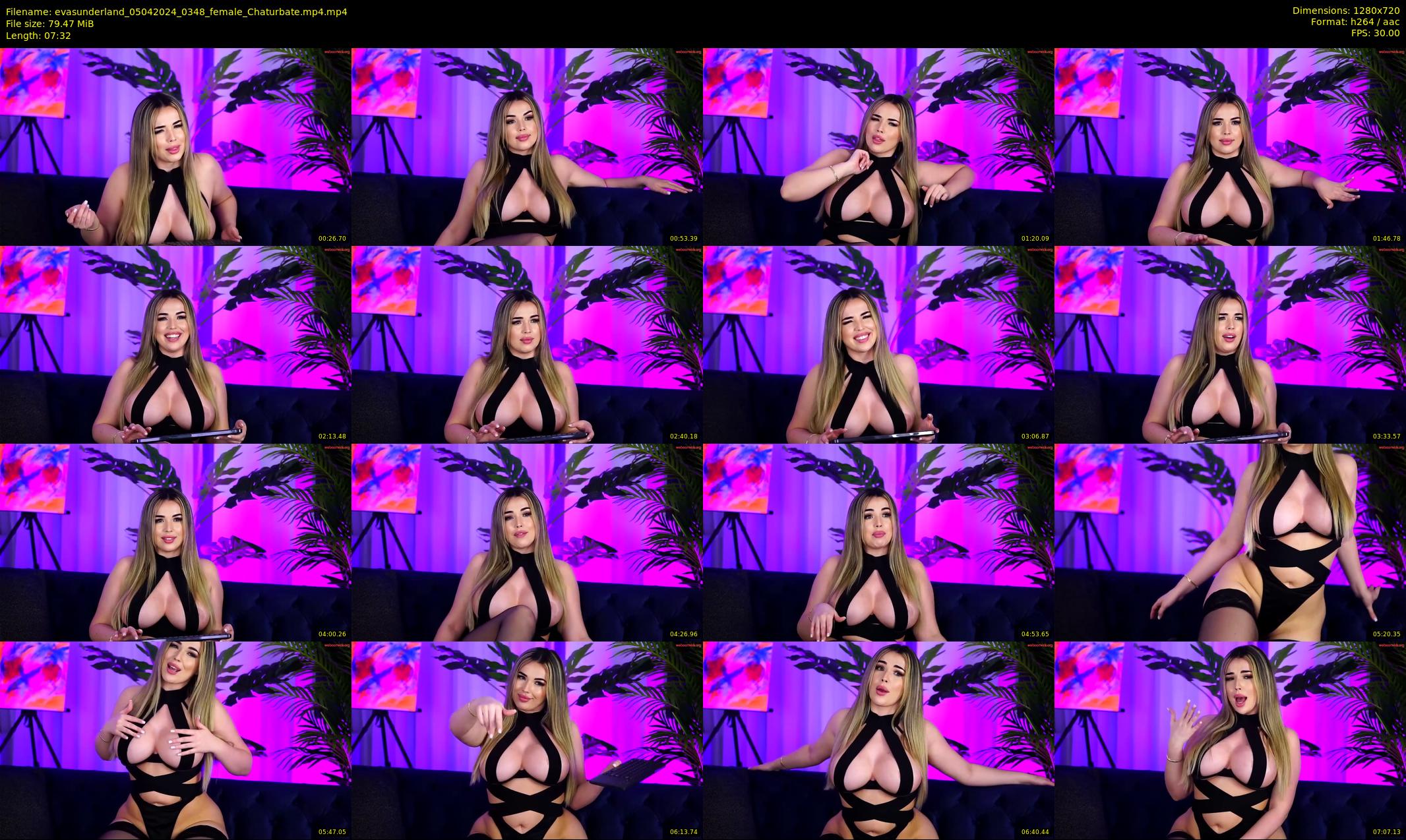 evasunderland — 8 minute Chaturbate female cam show recording, 720p, Apr 5, 2024