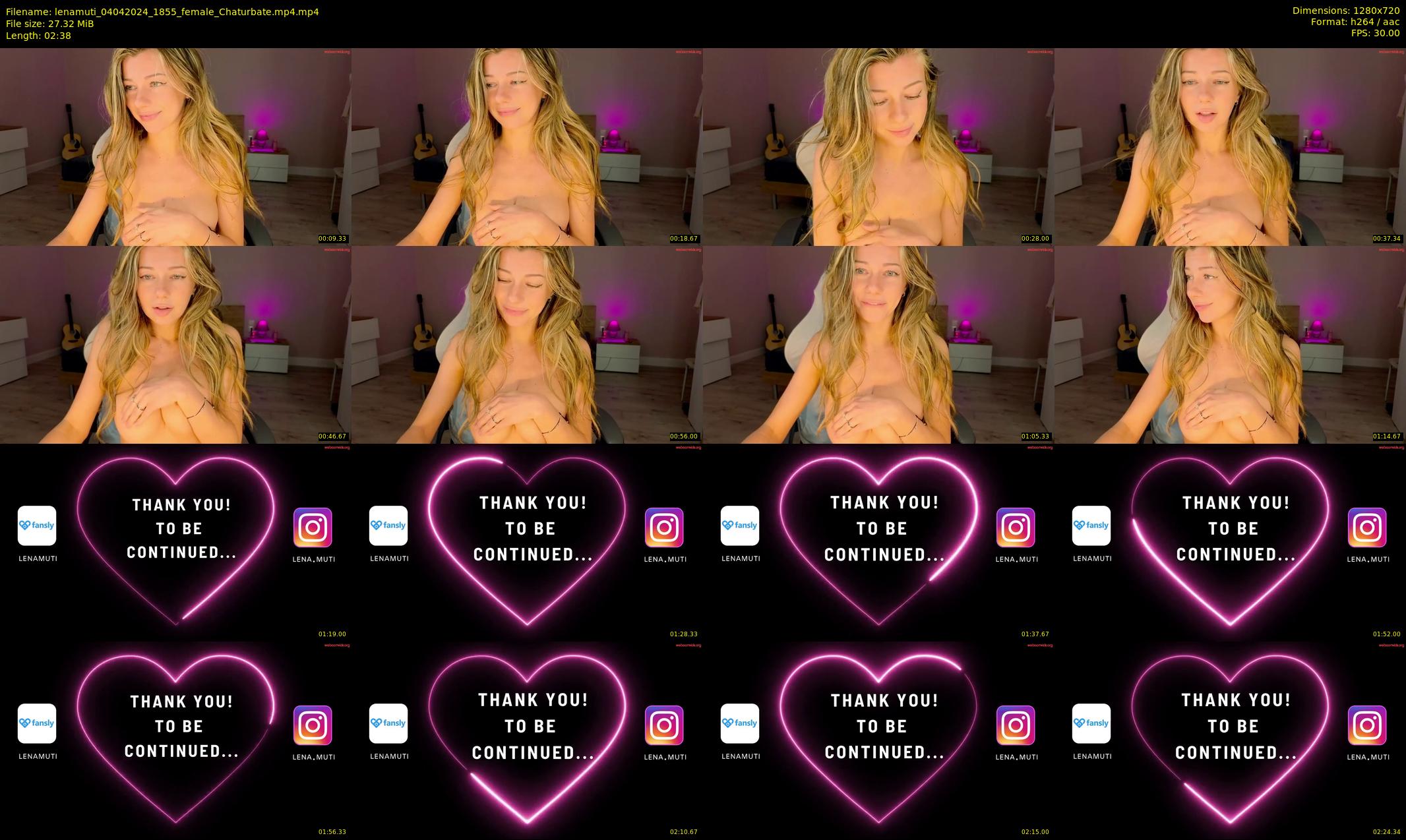 lenamuti — 3 minute Chaturbate female cam show recording, 720p, Apr 4, 2024