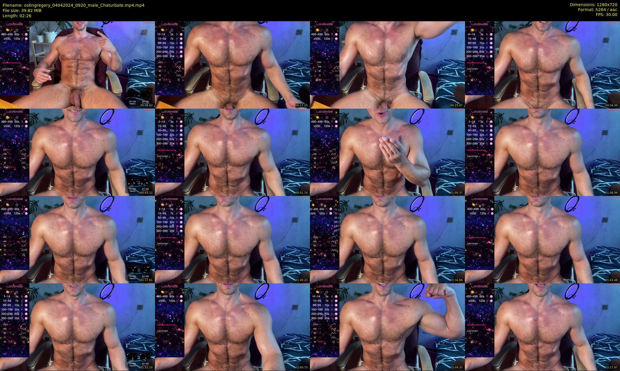 ostingregory — 3 minute Chaturbate male cam show recording, 720p, Apr 4, 2024