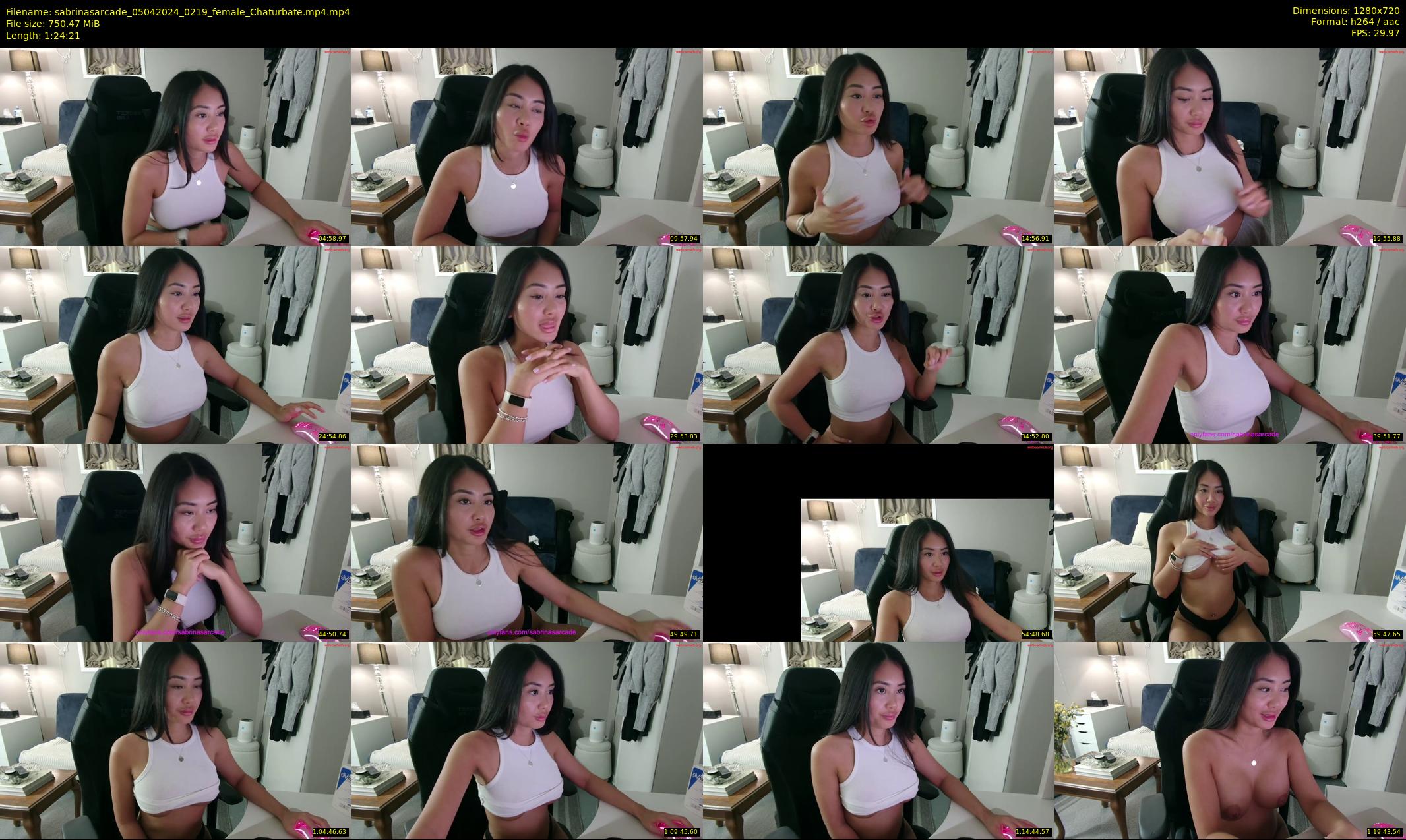 sabrinasarcade — 85 minute Chaturbate female cam show recording, 720p, Apr 5, 2024