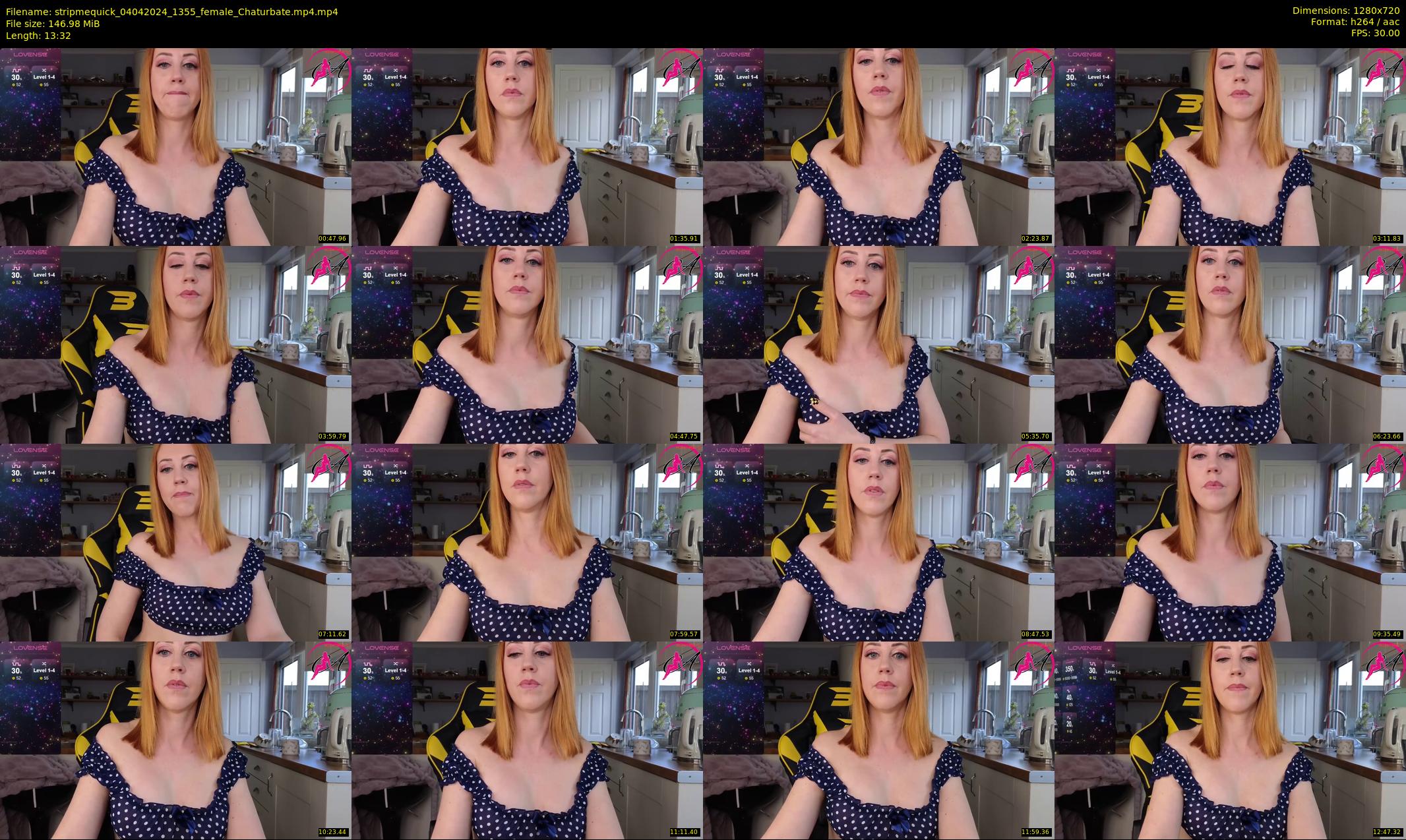 stripmequick — 14 minute Chaturbate female cam show recording, 720p, Apr 4, 2024