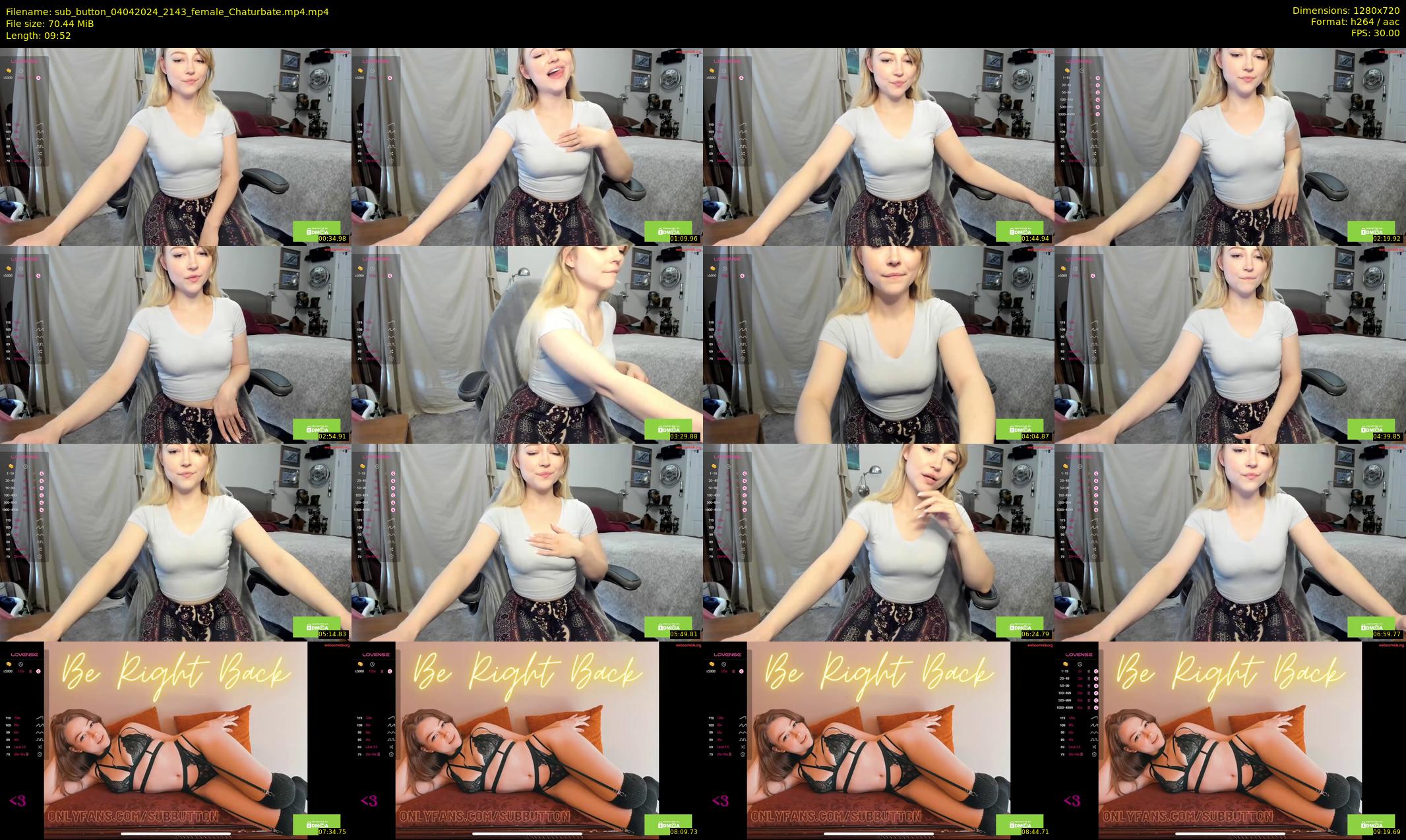 sub_button — 10 minute Chaturbate female cam show recording, 720p, Apr 4, 2024