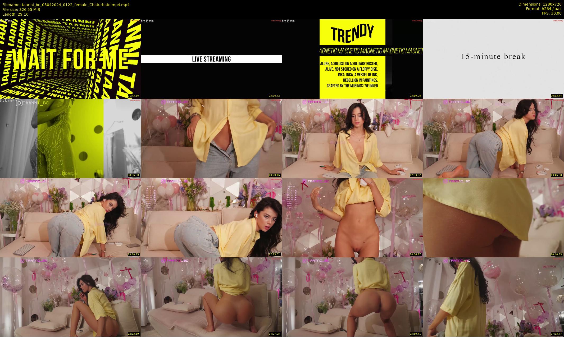 taanni_bc — 30 minute Chaturbate female cam show recording, 720p, Apr 5, 2024