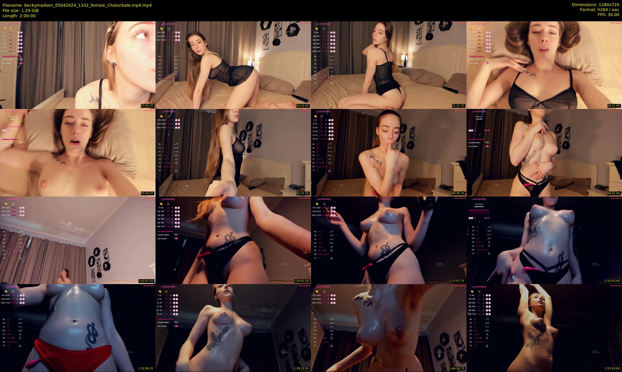 beckymadson — 120 minute Chaturbate female cam show recording, 720p, Apr 5, 2024