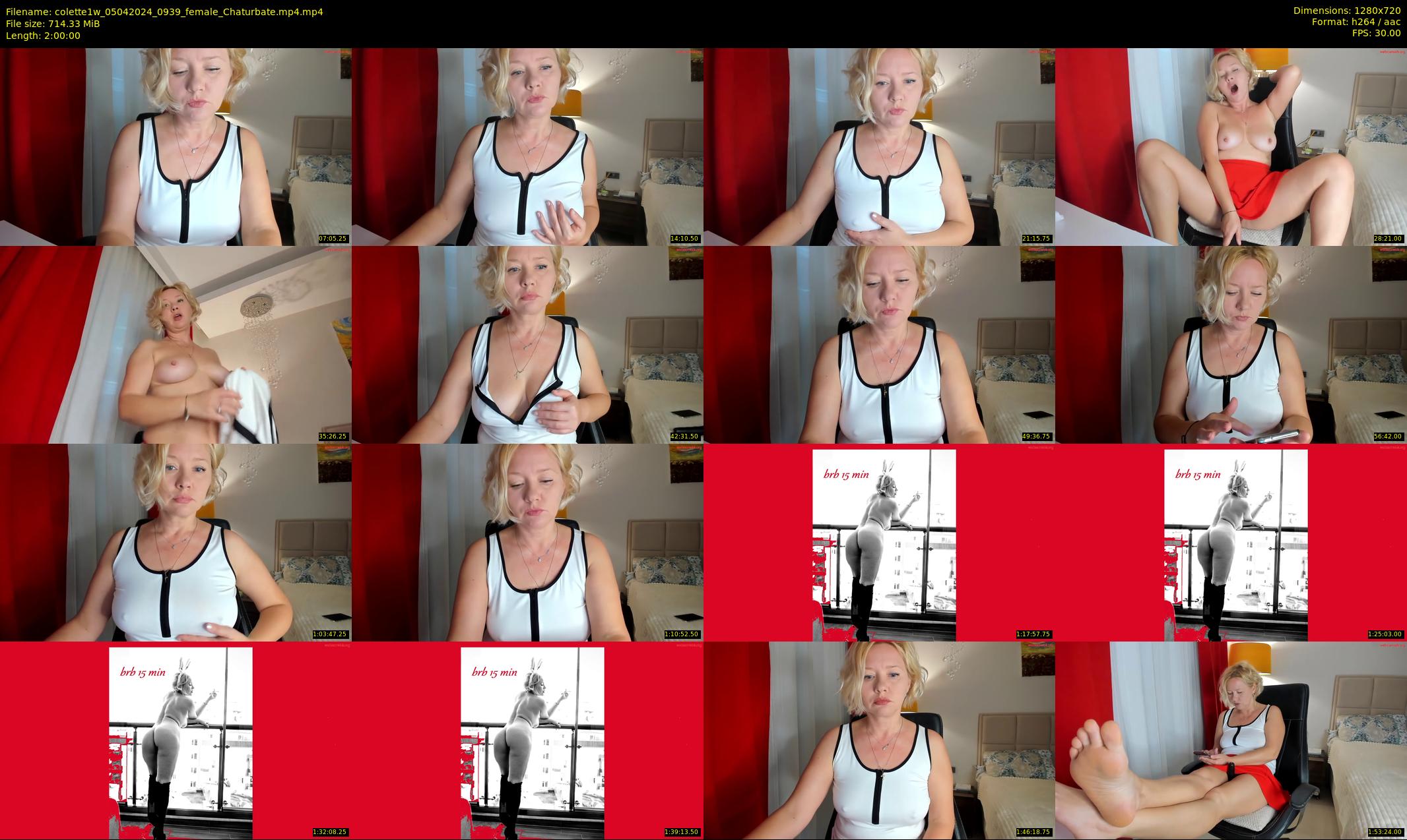 colette1w — 120 minute Chaturbate female cam show recording, 720p, Apr 5, 2024