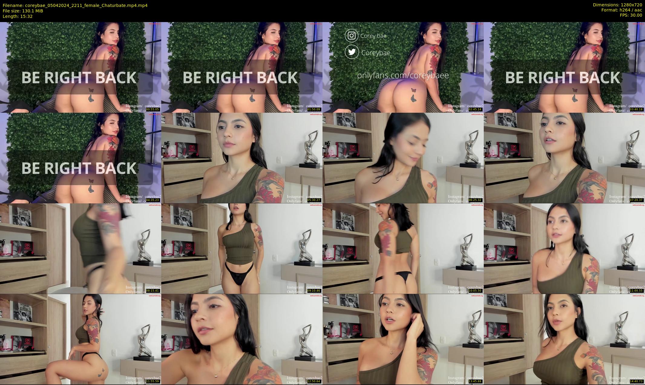 coreybae — 16 minute Chaturbate female cam show recording, 720p, Apr 5, 2024