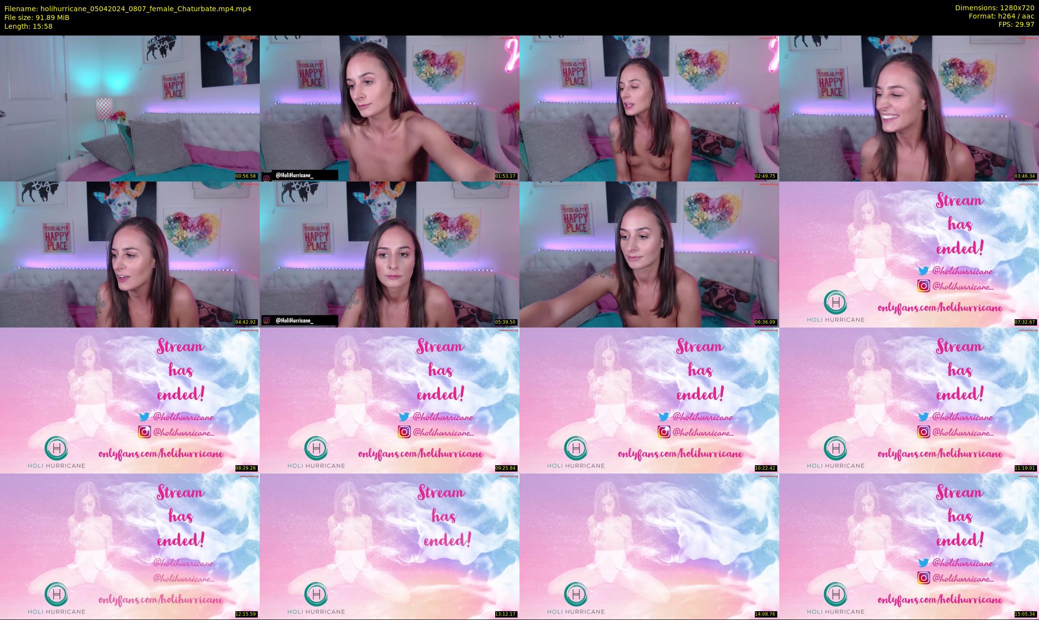 holihurricane — 16 minute Chaturbate female cam show recording, 720p, Apr 5, 2024